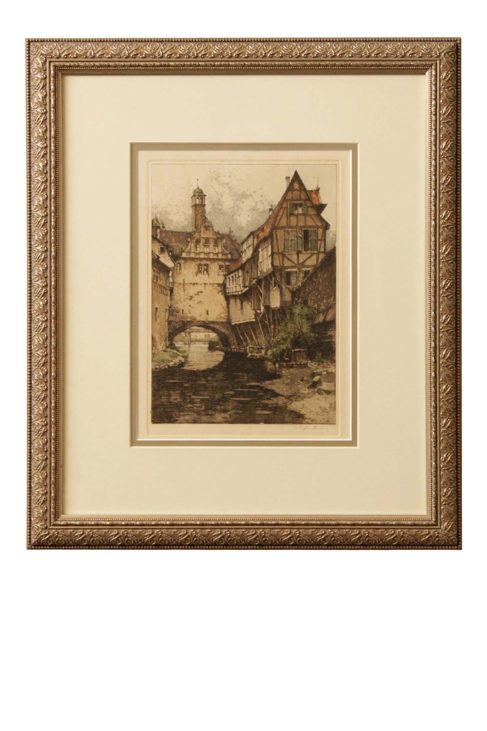 Josef Eidenberger (Austrian, 1899-1991), European Village Etching (1 of 13)