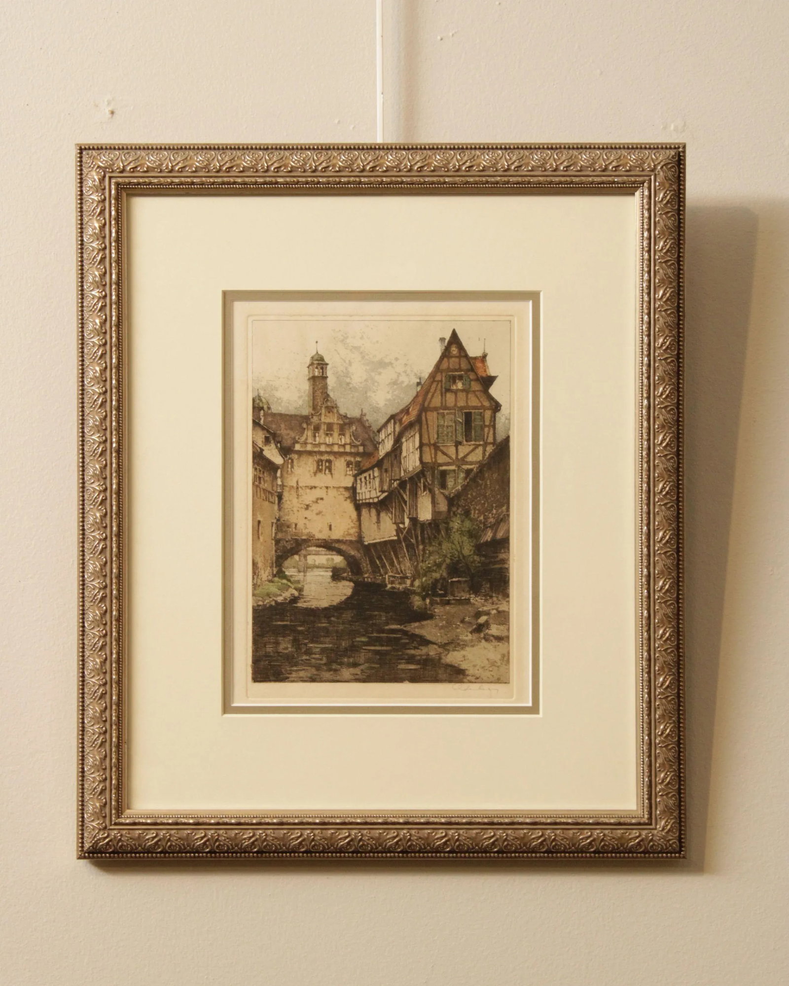 Josef Eidenberger (Austrian, 1899-1991), European Village Etching - 2