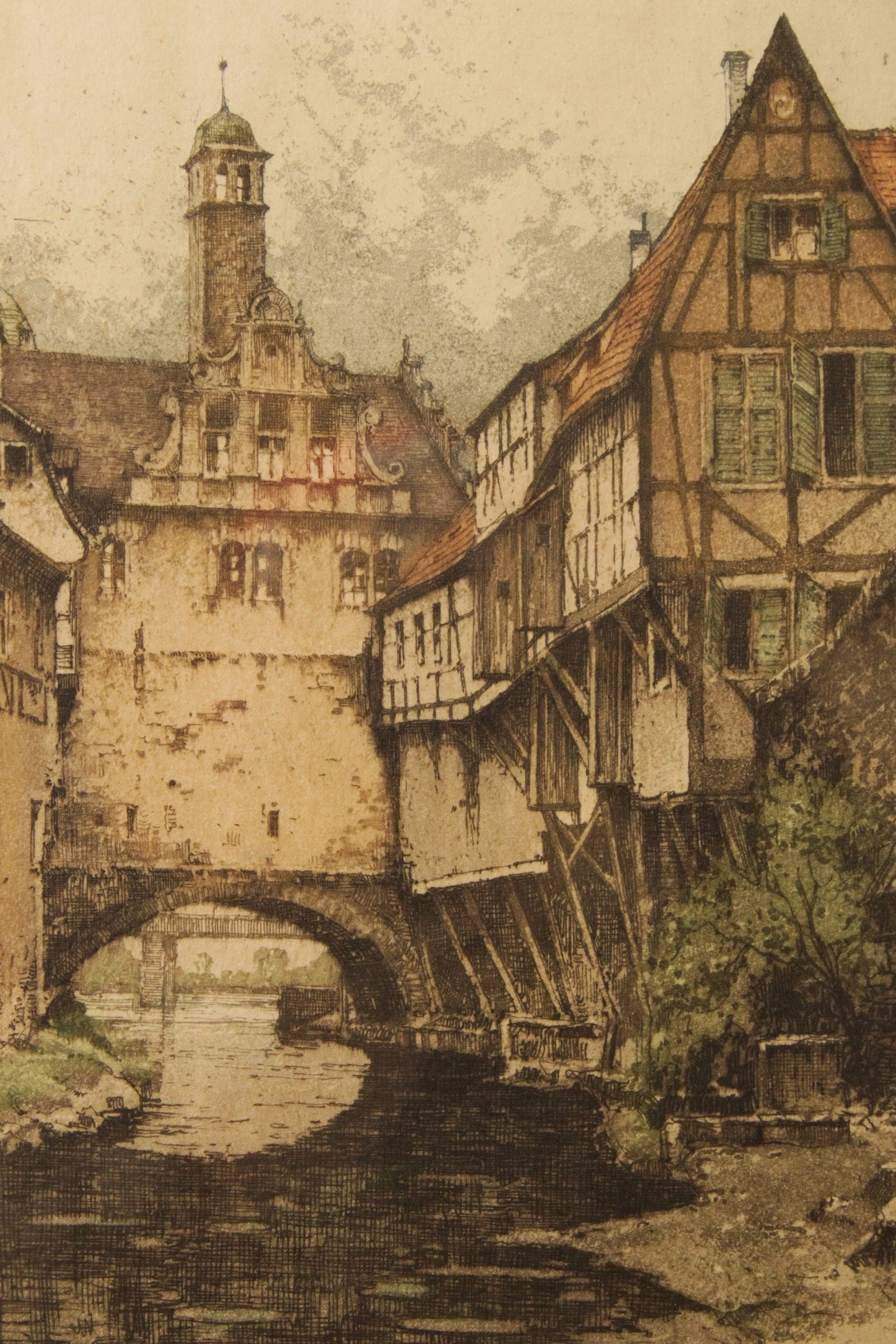 Josef Eidenberger (Austrian, 1899-1991), European Village Etching - 5