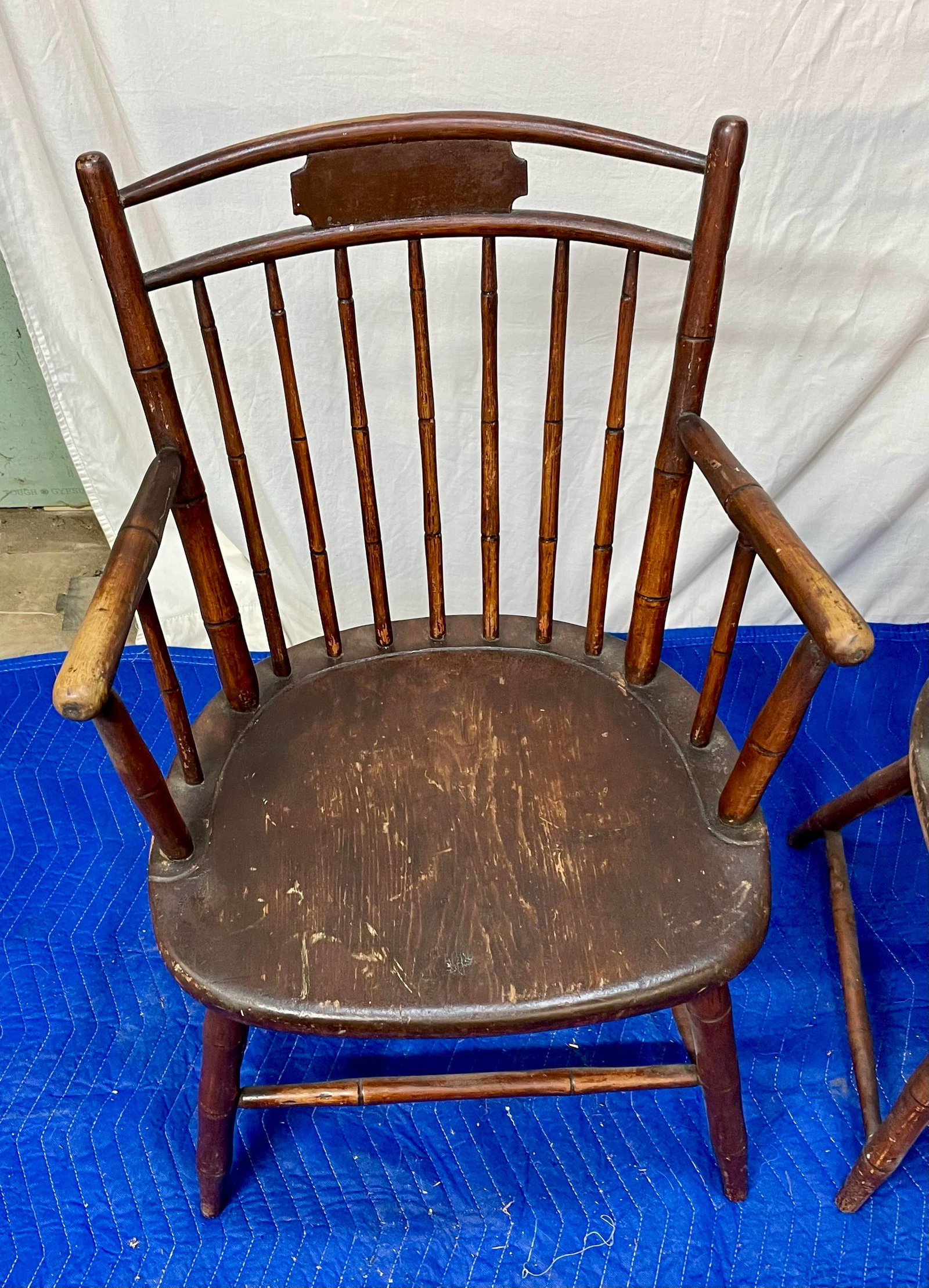 Antique Birdcage Windsor Chairs, a Near Pair - 4