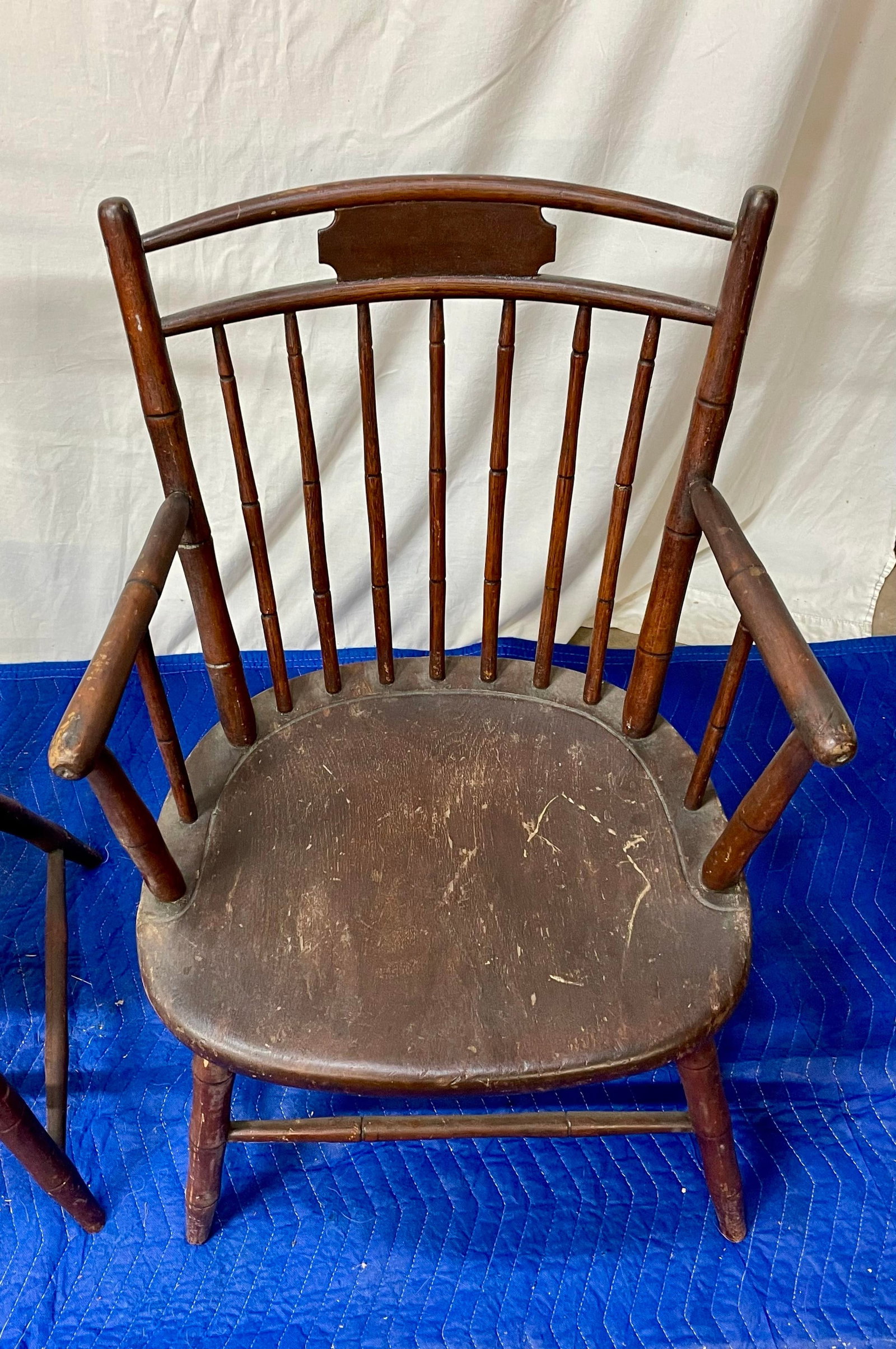 Antique Birdcage Windsor Chairs, a Near Pair - 5