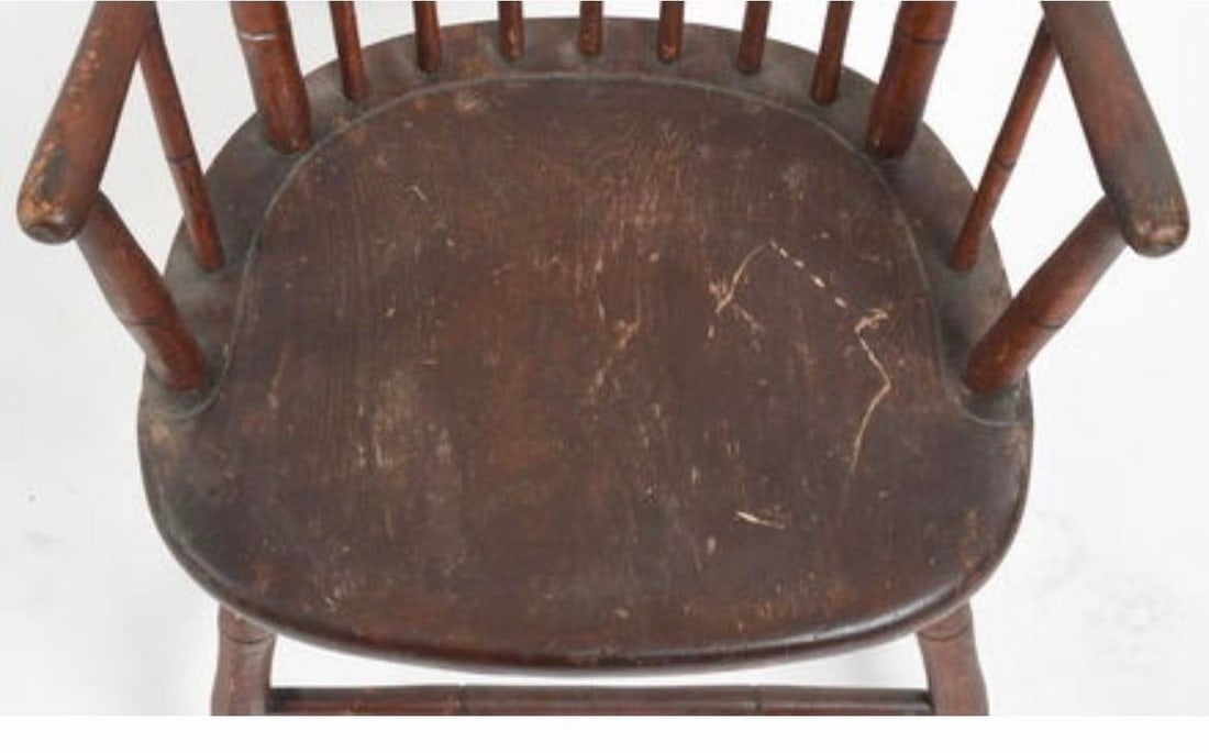 Antique Birdcage Windsor Chairs, a Near Pair - 7