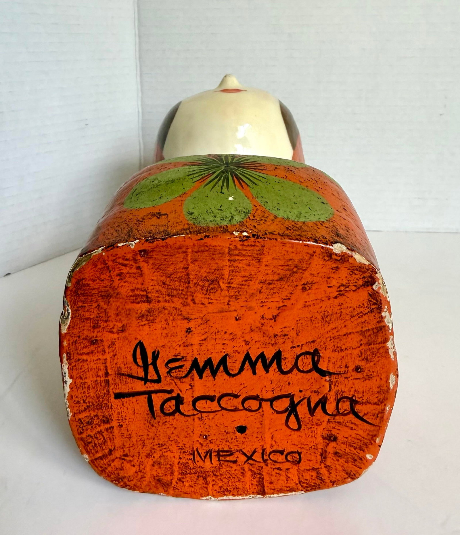 Vintage Gemma Taccogna Mexican Papier-Mâché Folk Art Female Bust Sculpture - 12