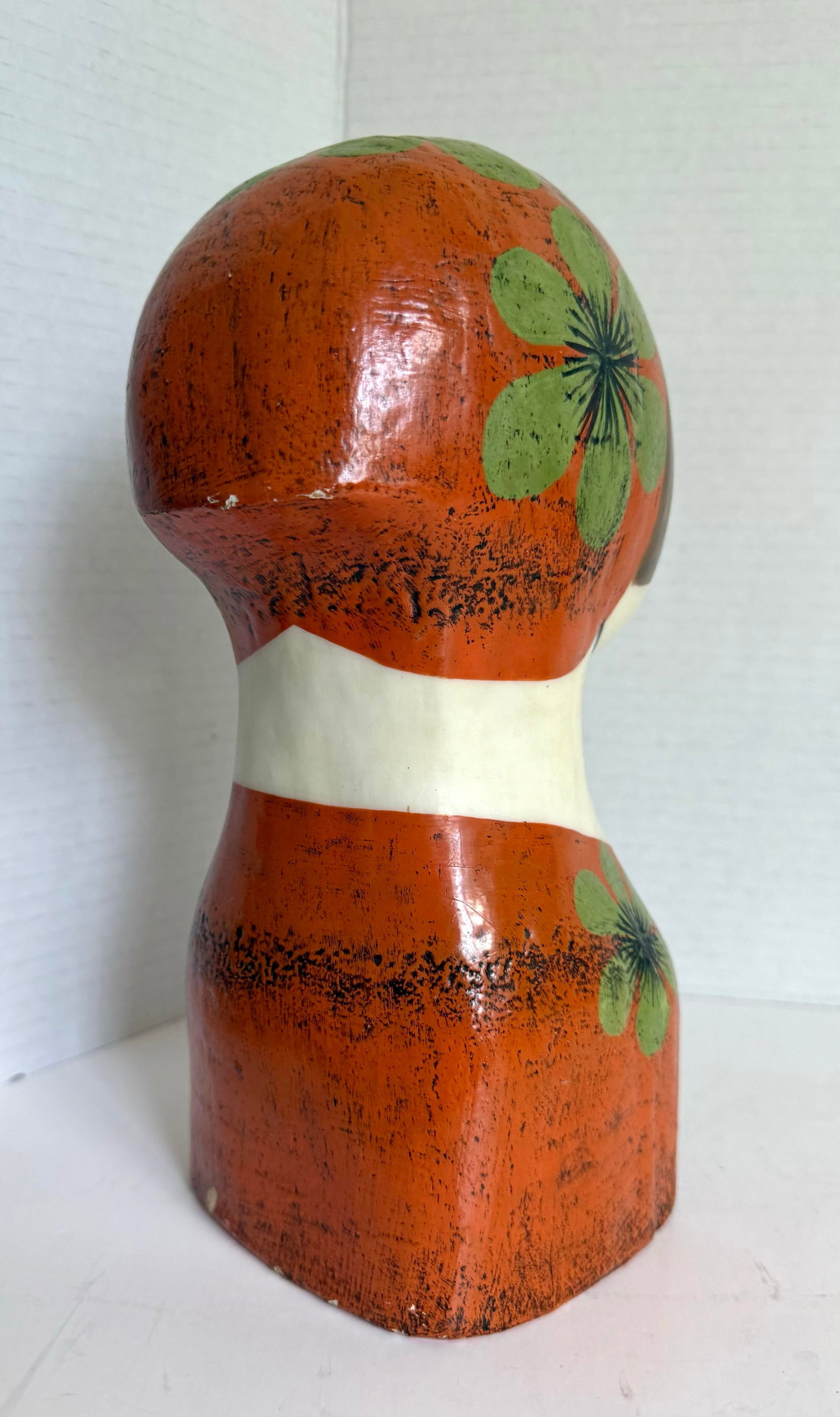 Vintage Gemma Taccogna Mexican Papier-Mâché Folk Art Female Bust Sculpture - 7