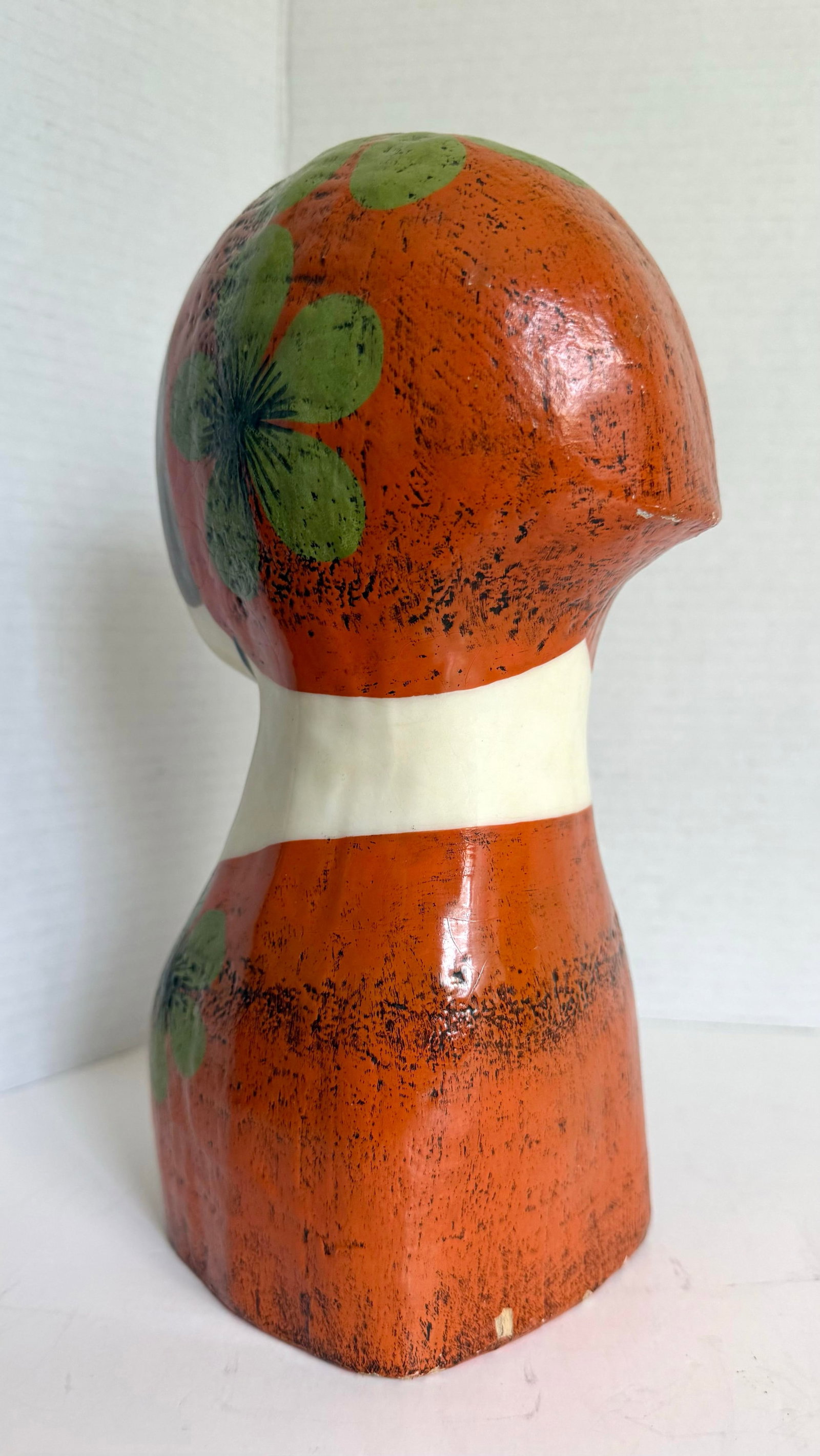 Vintage Gemma Taccogna Mexican Papier-Mâché Folk Art Female Bust Sculpture - 9