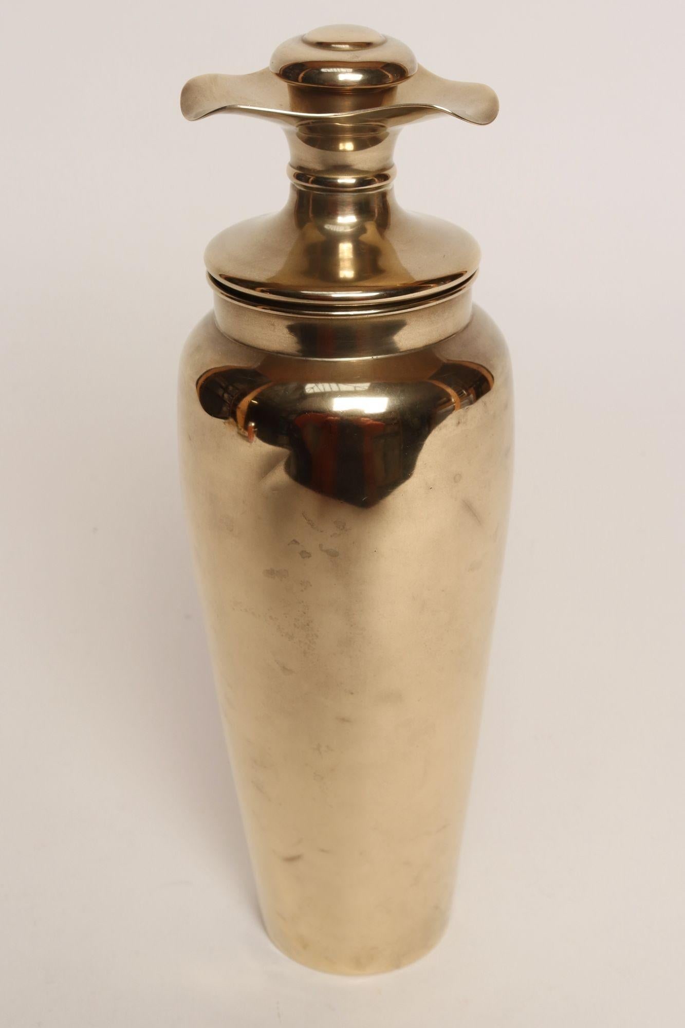 Vintage Swedish Art Deco Dirigold Goldware Cocktail Shaker With Monogrammed "Ik" - 3