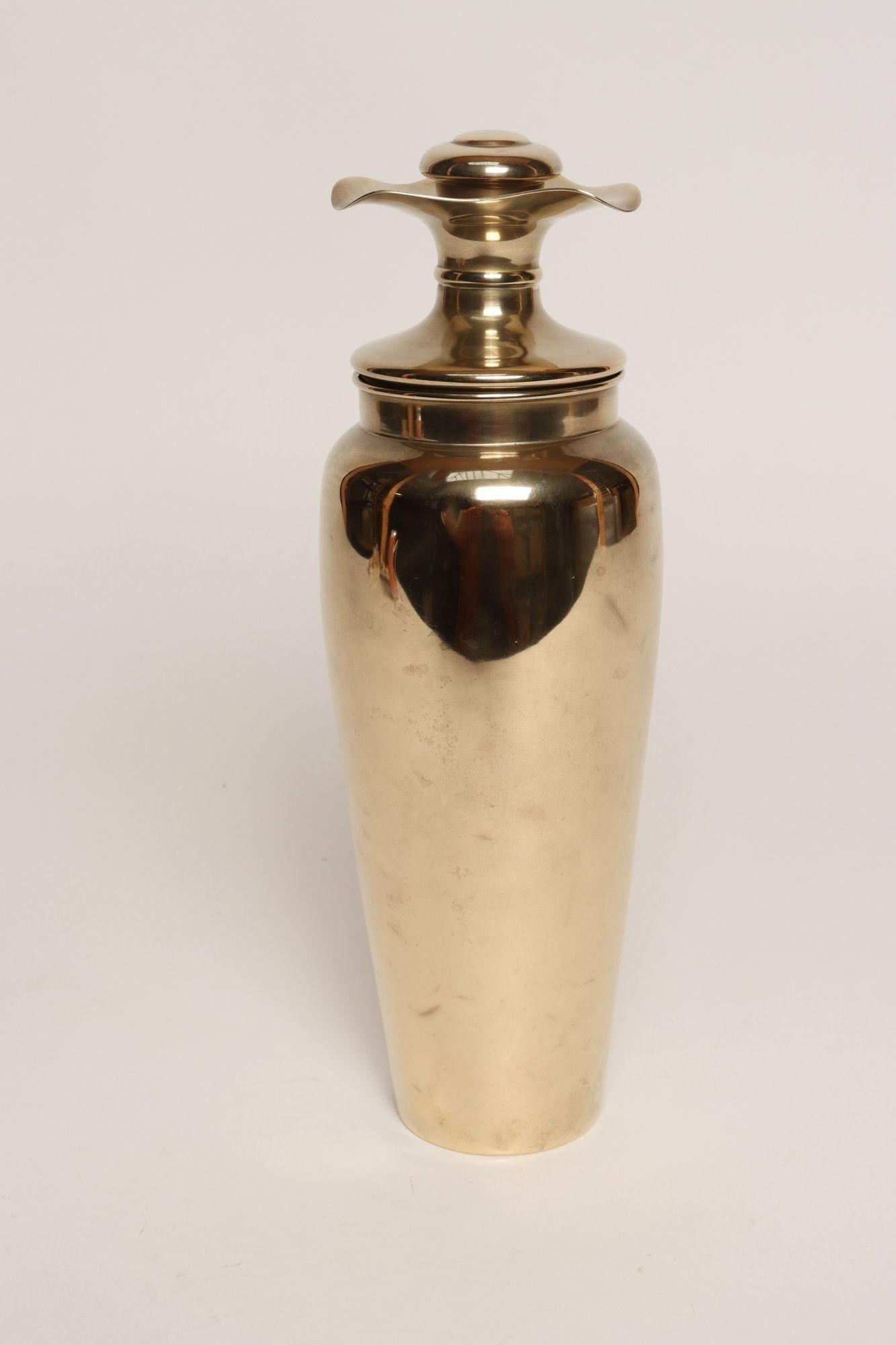 Vintage Swedish Art Deco Dirigold Goldware Cocktail Shaker With Monogrammed "Ik" - 5