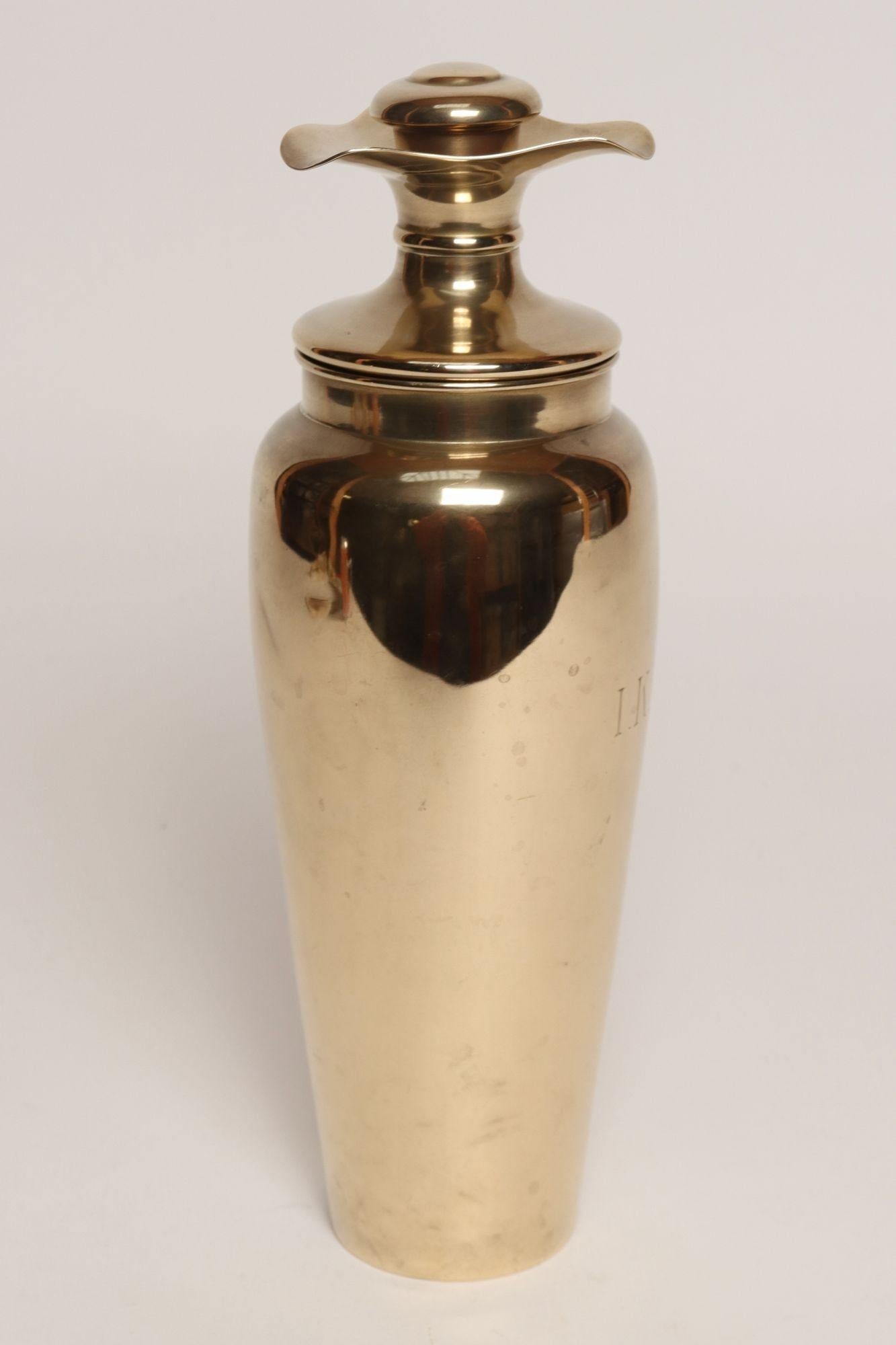 Vintage Swedish Art Deco Dirigold Goldware Cocktail Shaker With Monogrammed "Ik" - 6