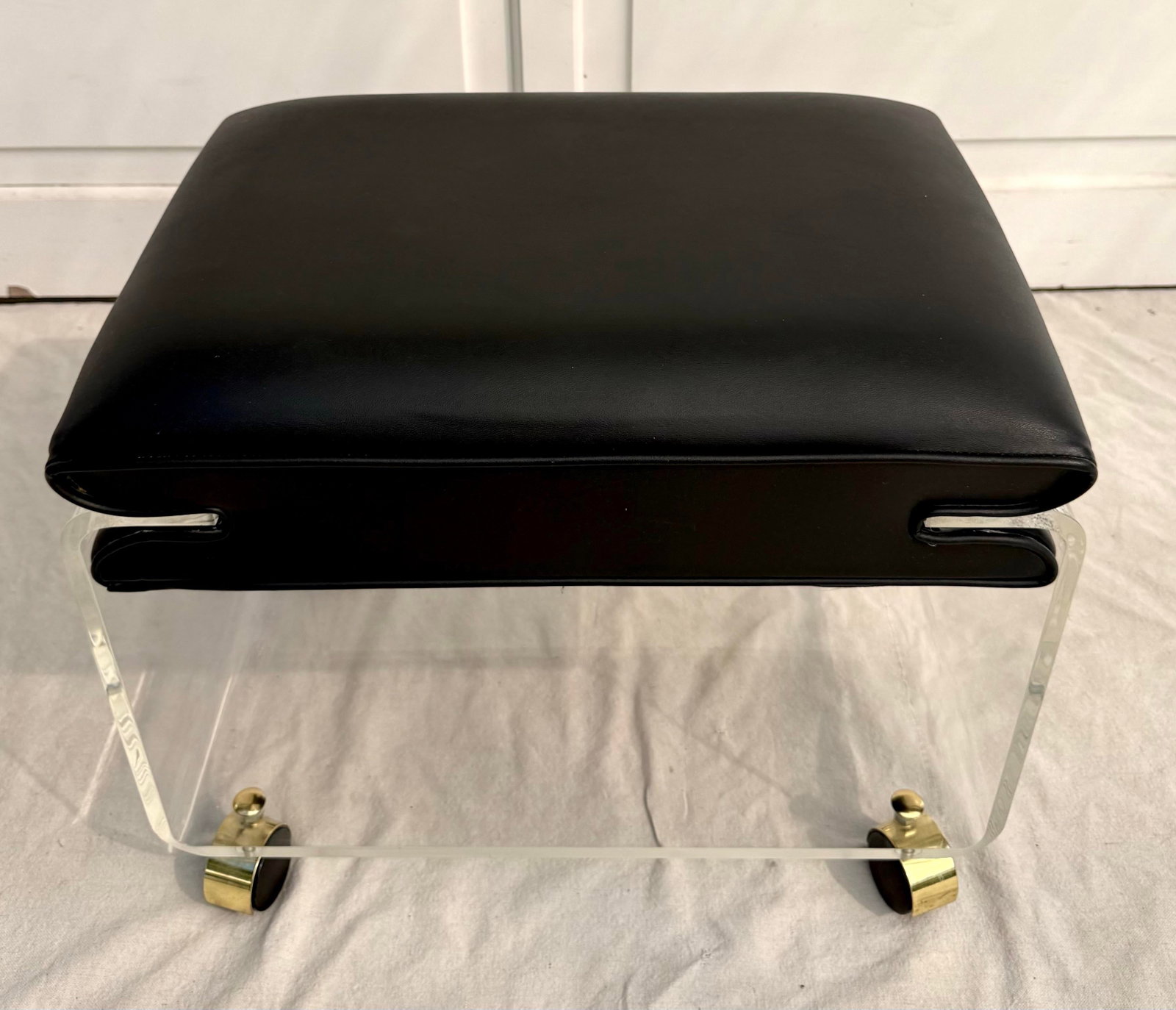 1975 Lucite Sculptural Modern Rolling Bench/Ottoman by Hill Manufacturing - 2