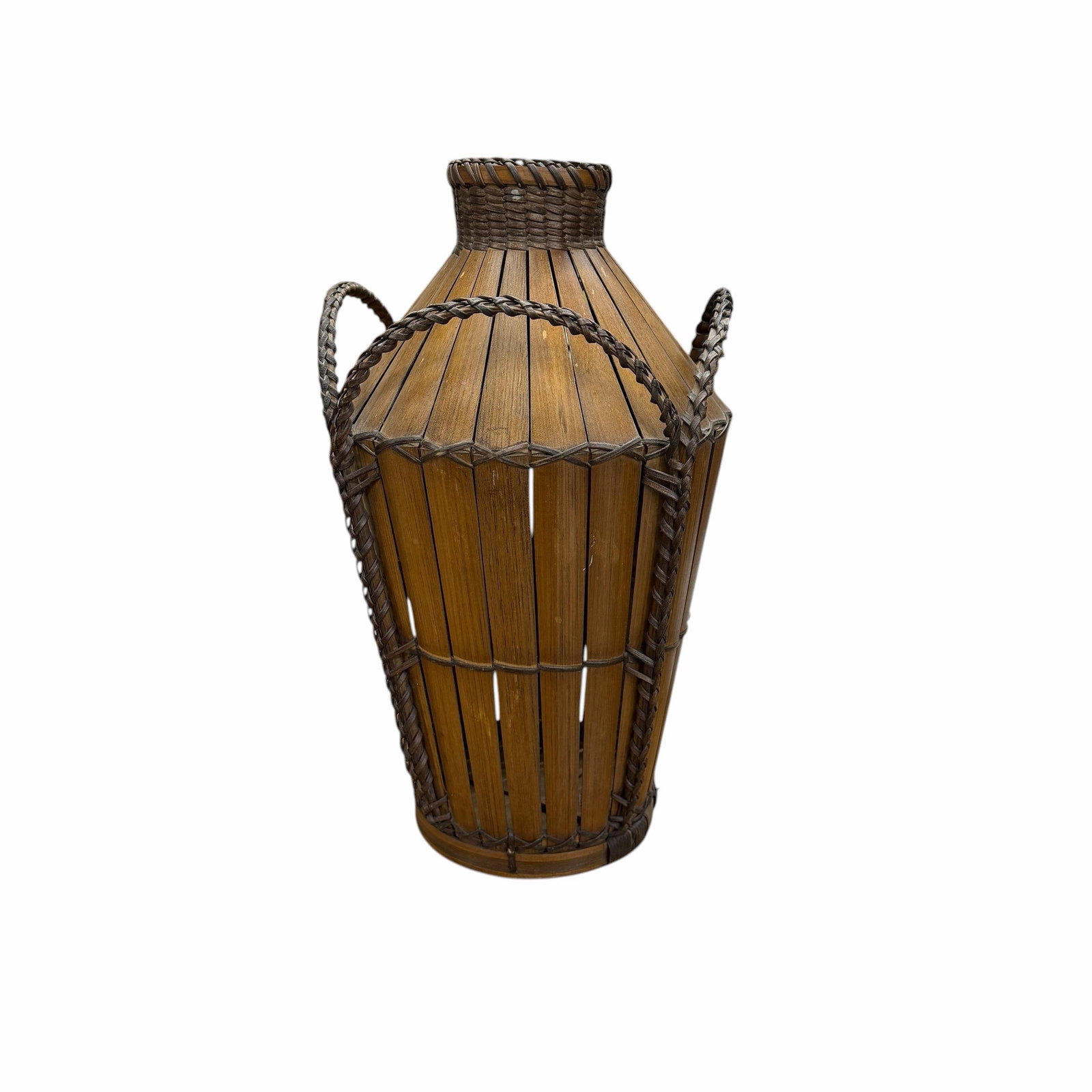 Vintage Japanese Hand Woven Bamboo Cormorant Fishing Basket - 3