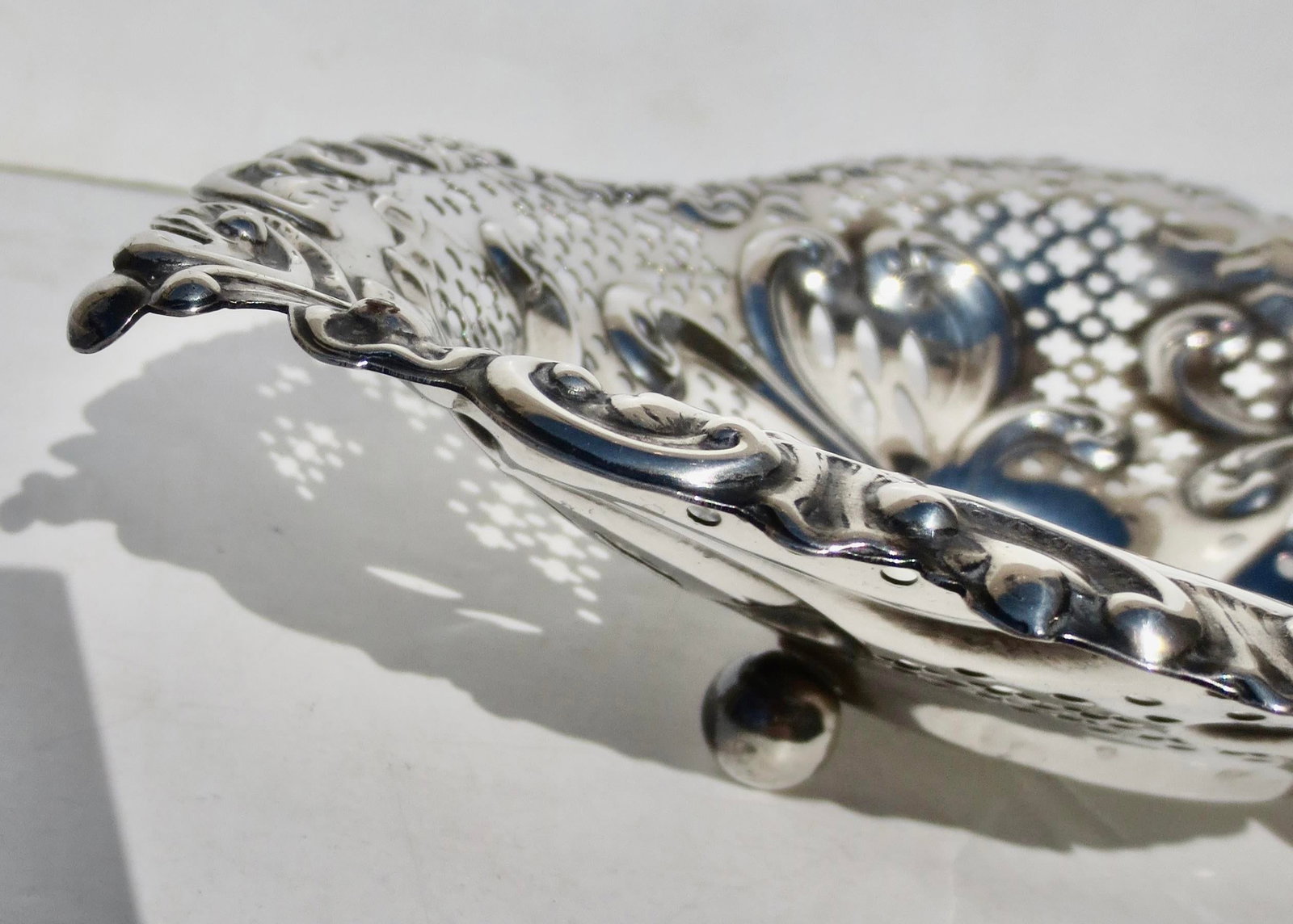 Sterling Silver Gorham Chantilly Heart Dish/ Fruit Bowl 10 Ozs. - 4