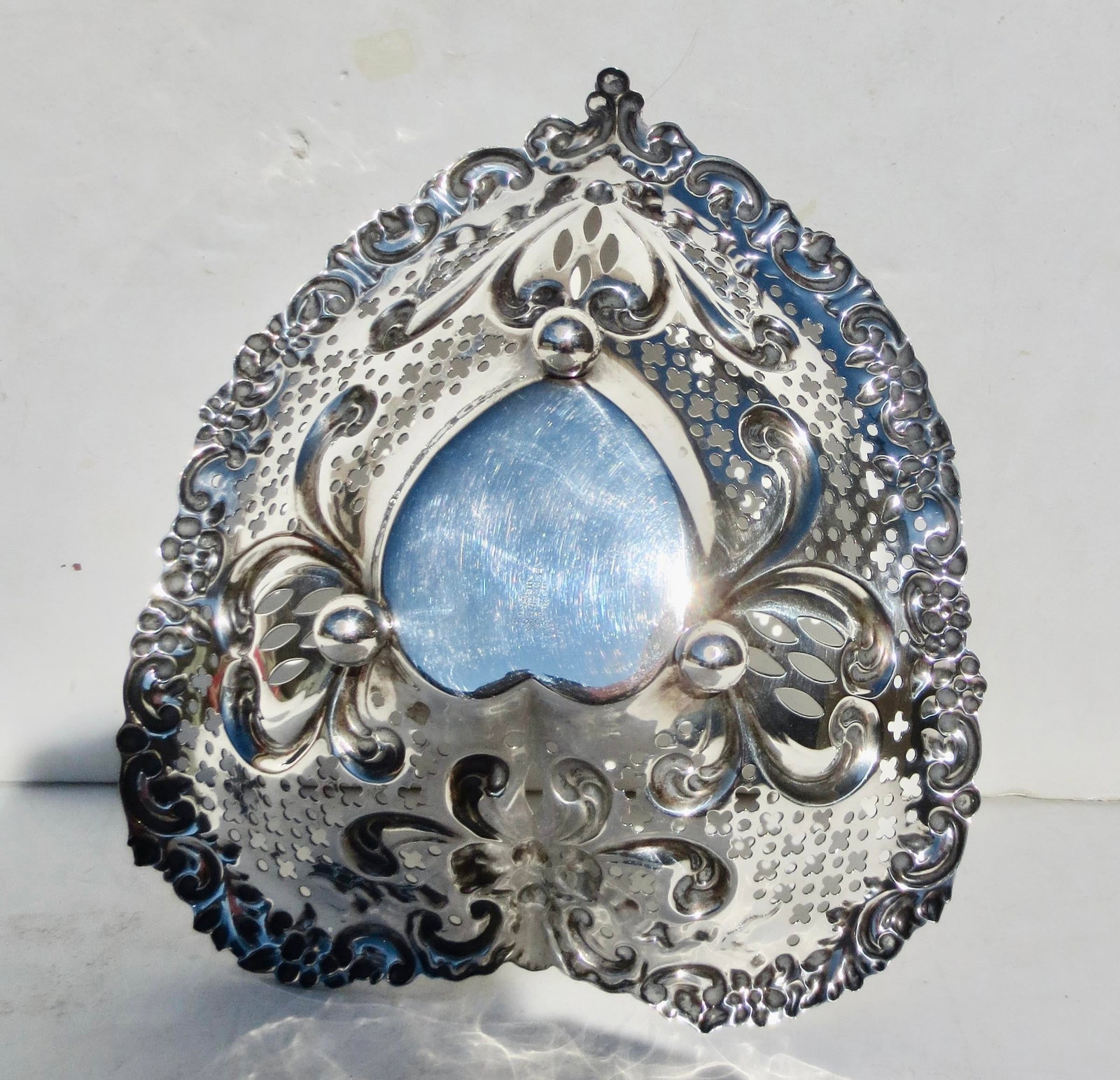 Sterling Silver Gorham Chantilly Heart Dish/ Fruit Bowl 10 Ozs. - 6