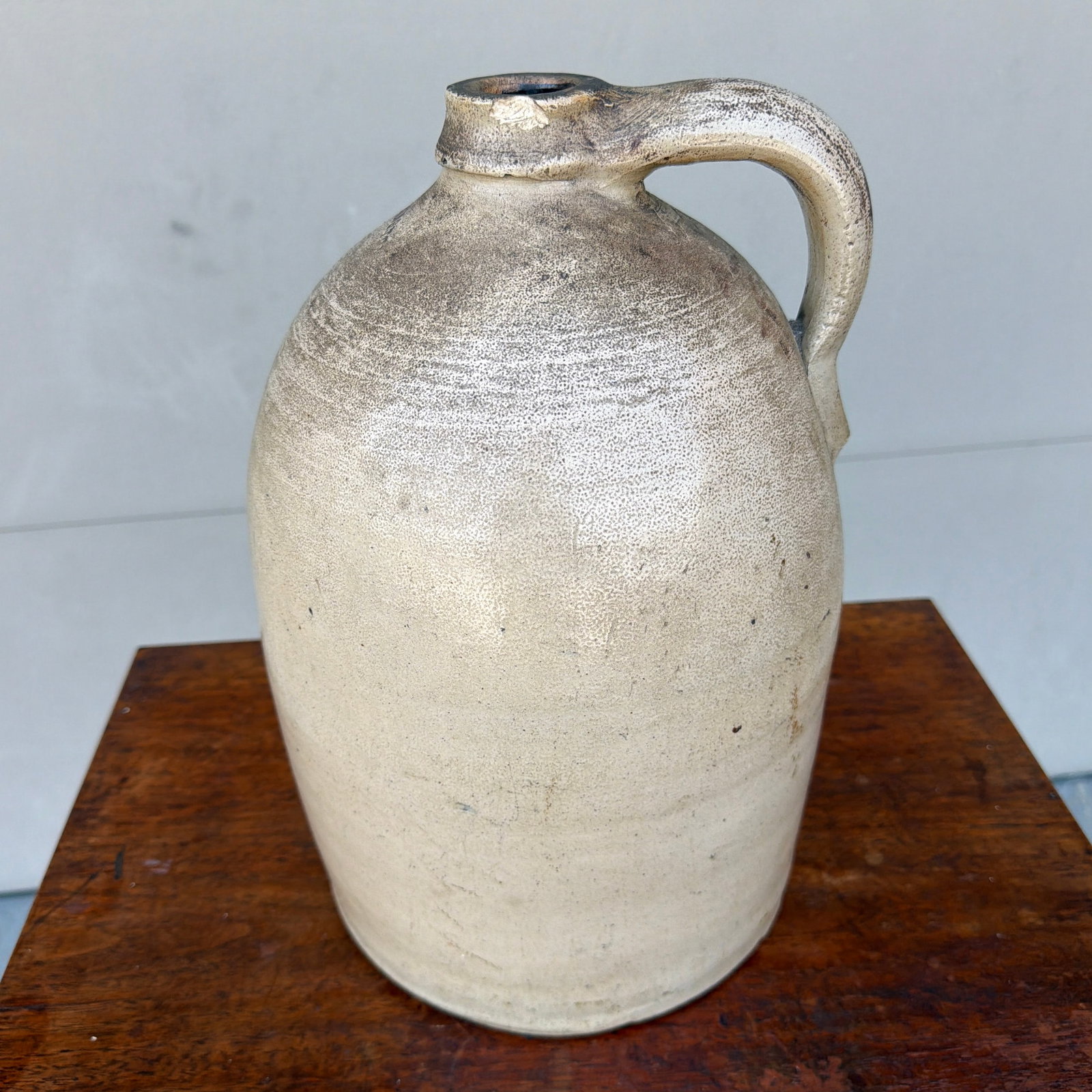 Antique Salt Glazed Stoneware Two Gallon Jug, E. Farrington, Elmira, New York, Circa 1860s - 3