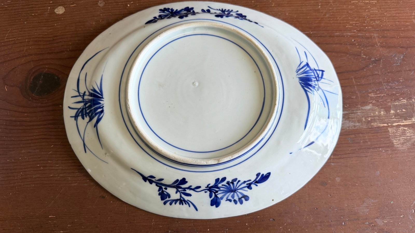 Antique Japanese Blue and White Porcelain Oval Serving Platter, Meiji Period, Circa 1870s– - 11