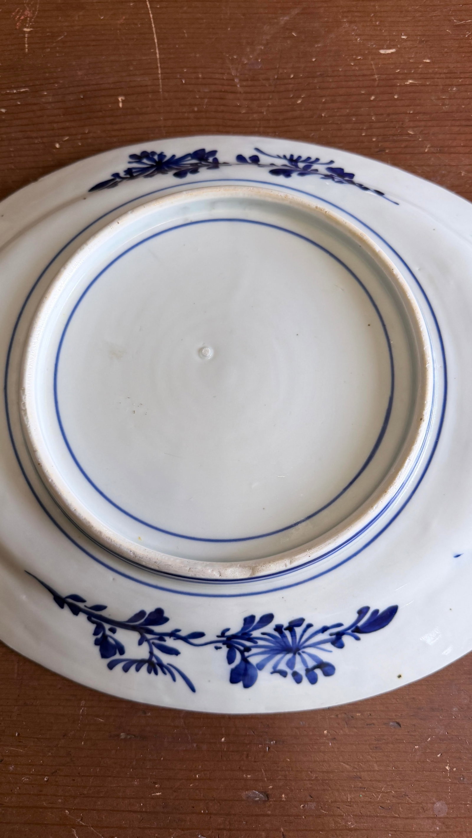 Antique Japanese Blue and White Porcelain Oval Serving Platter, Meiji Period, Circa 1870s– - 12