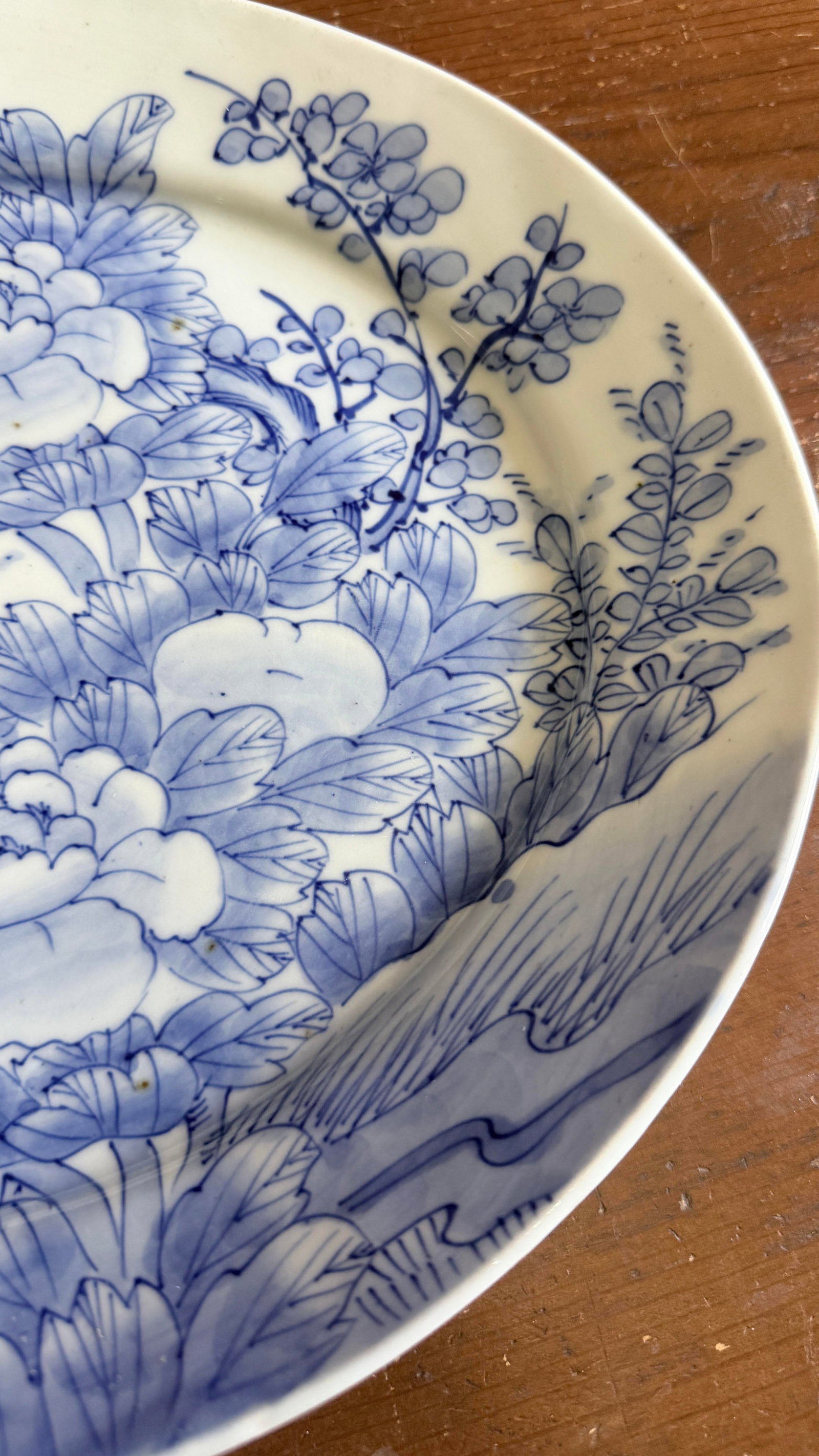 Antique Japanese Blue and White Porcelain Oval Serving Platter, Meiji Period, Circa 1870s– - 7