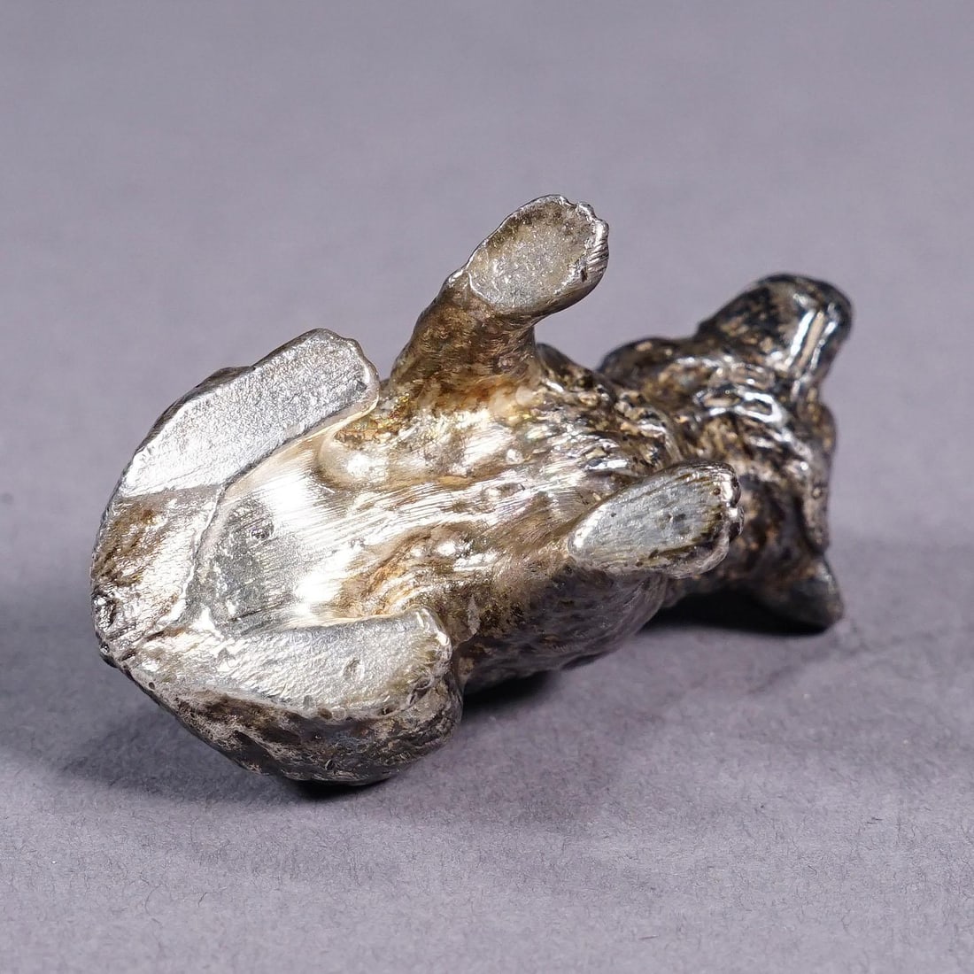 Cast of a Silverplated Sitting Bear Ca. 1930s - 6