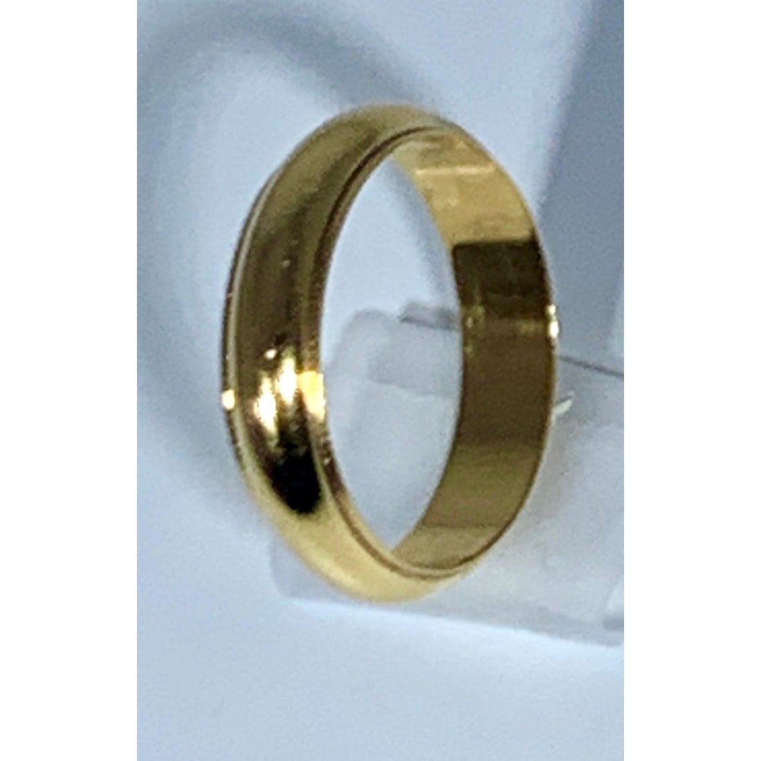 14 Karat Gold Wedding Band, Domed With Step-Down Edge 6 Grams - 10