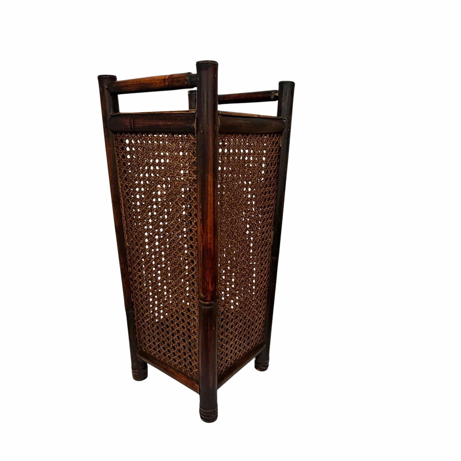 Vintage Bamboo and Cane Umbrella Stand - 2
