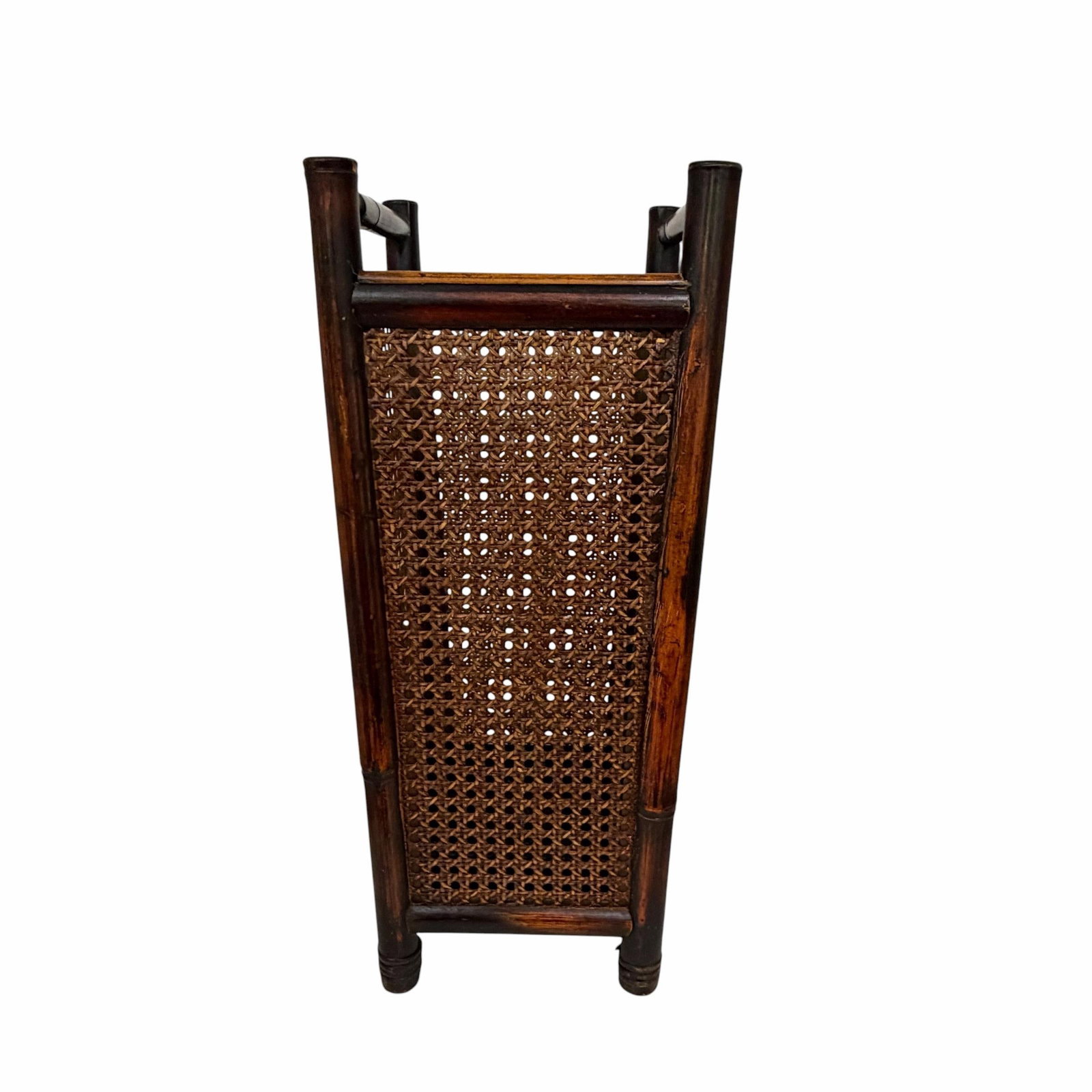 Vintage Bamboo and Cane Umbrella Stand - 3