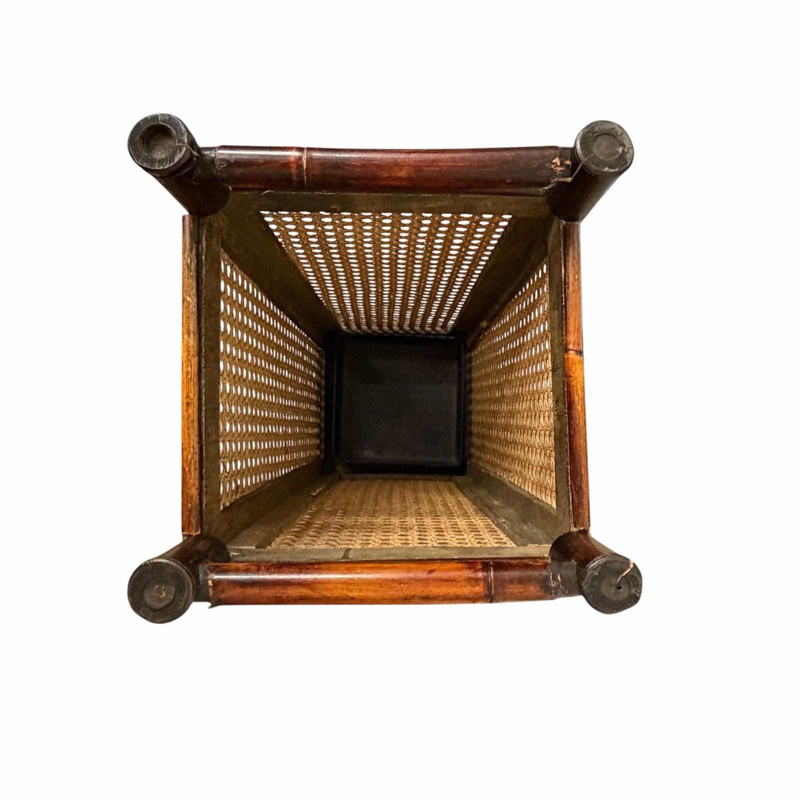 Vintage Bamboo and Cane Umbrella Stand - 6