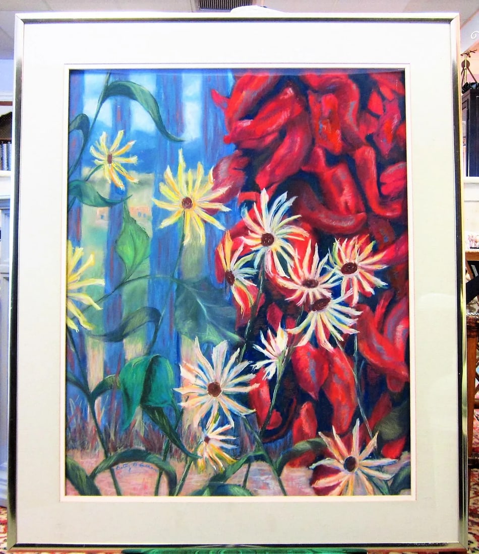 Original Pastel Art by Betty B. Latham Titled "Chili Peppers" - 2