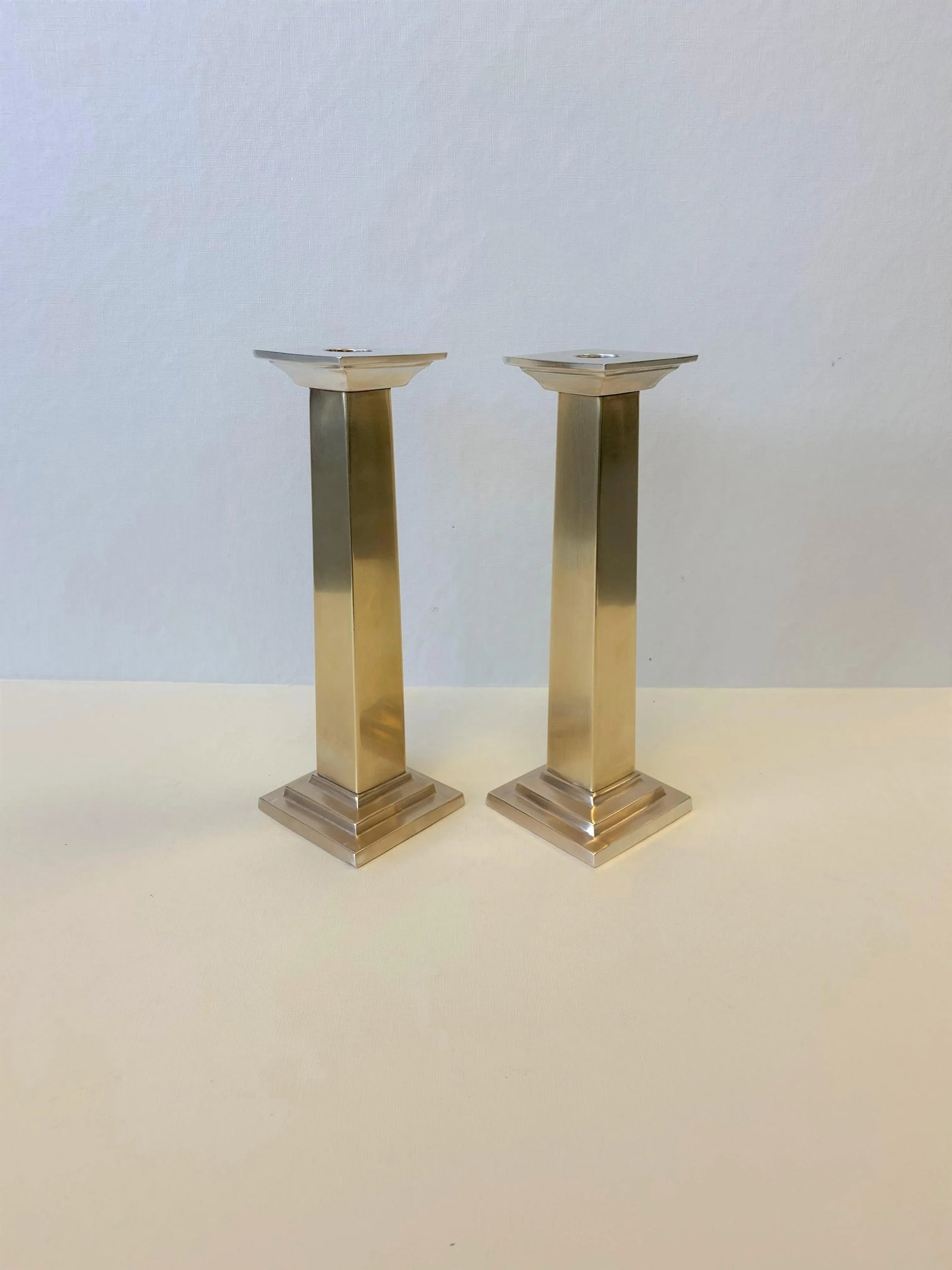 1980s Neoclassic Column Candlesticks - a Pair - 2