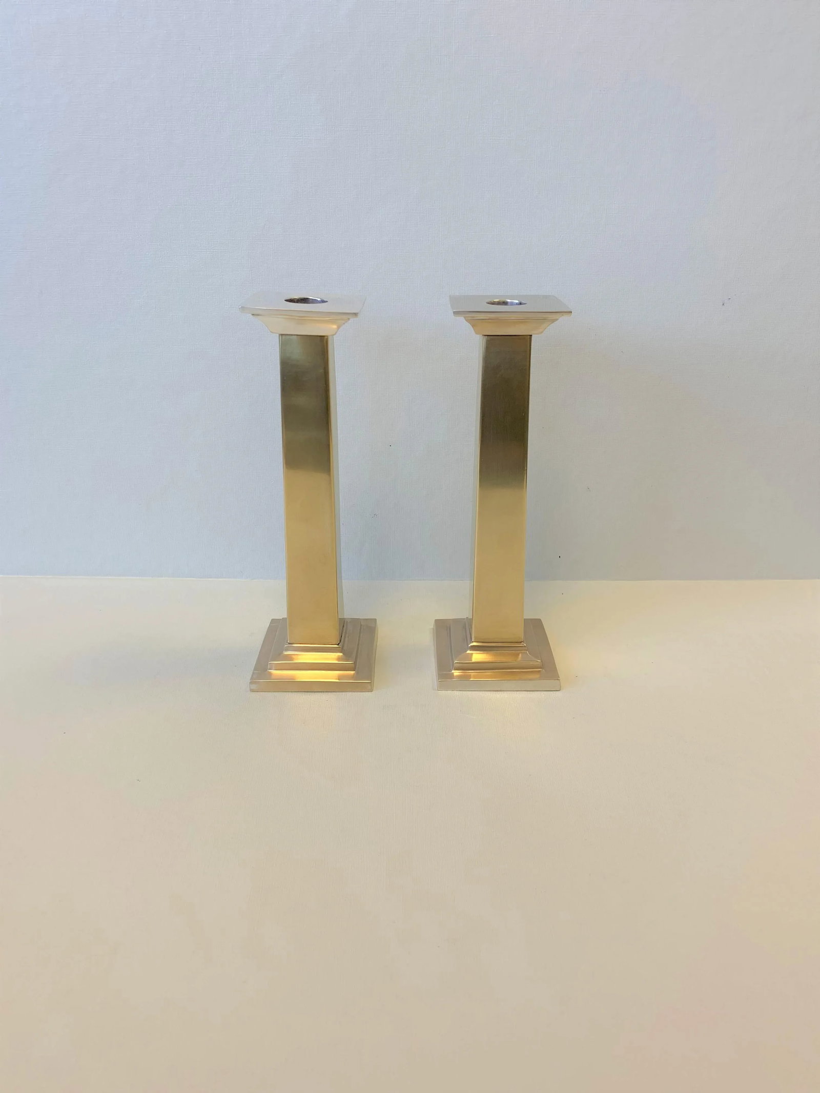 1980s Neoclassic Column Candlesticks - a Pair - 3
