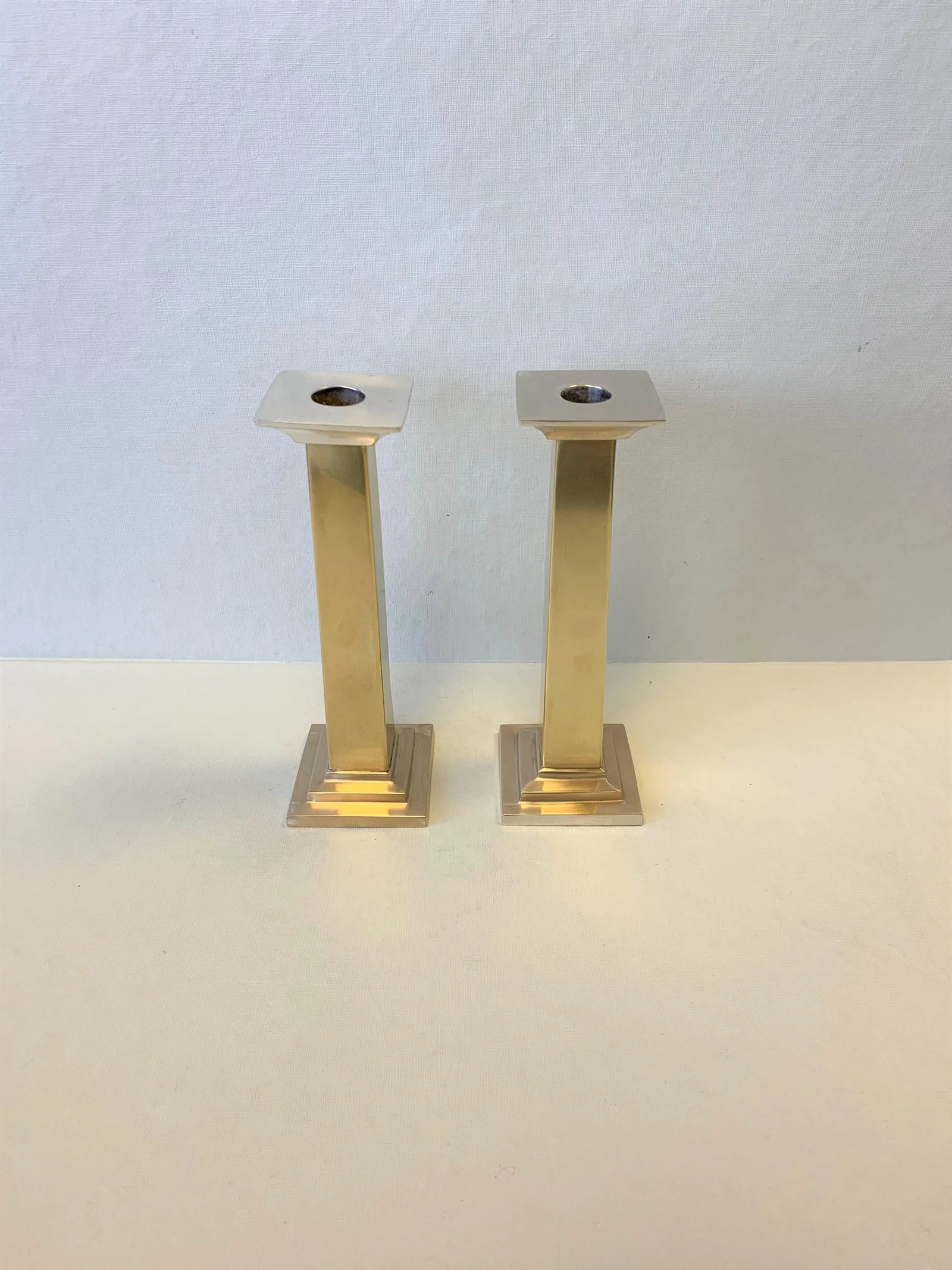 1980s Neoclassic Column Candlesticks - a Pair - 4