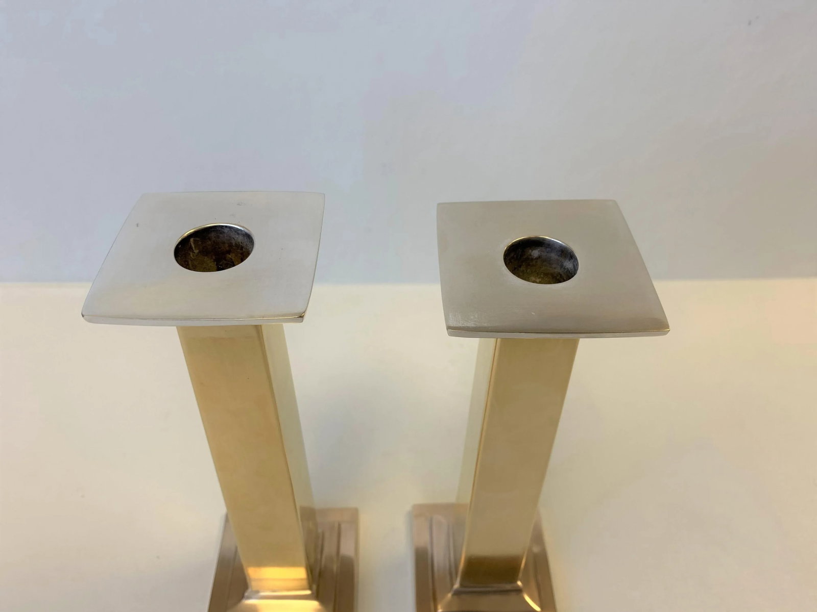 1980s Neoclassic Column Candlesticks - a Pair - 5
