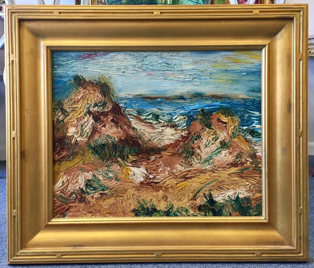 1963 Original Signed "Fire Island" Impasto Painting - 2