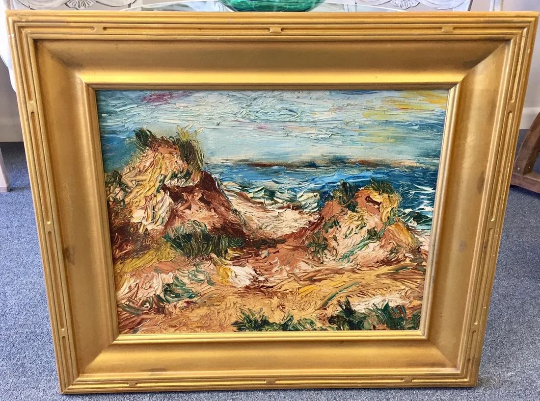 1963 Original Signed "Fire Island" Impasto Painting - 3
