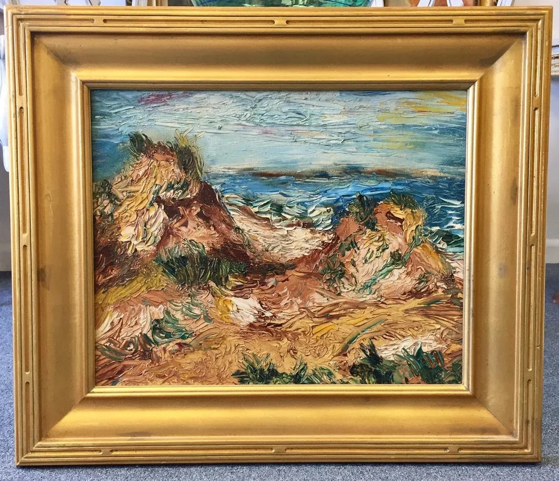 1963 Original Signed "Fire Island" Impasto Painting - 9