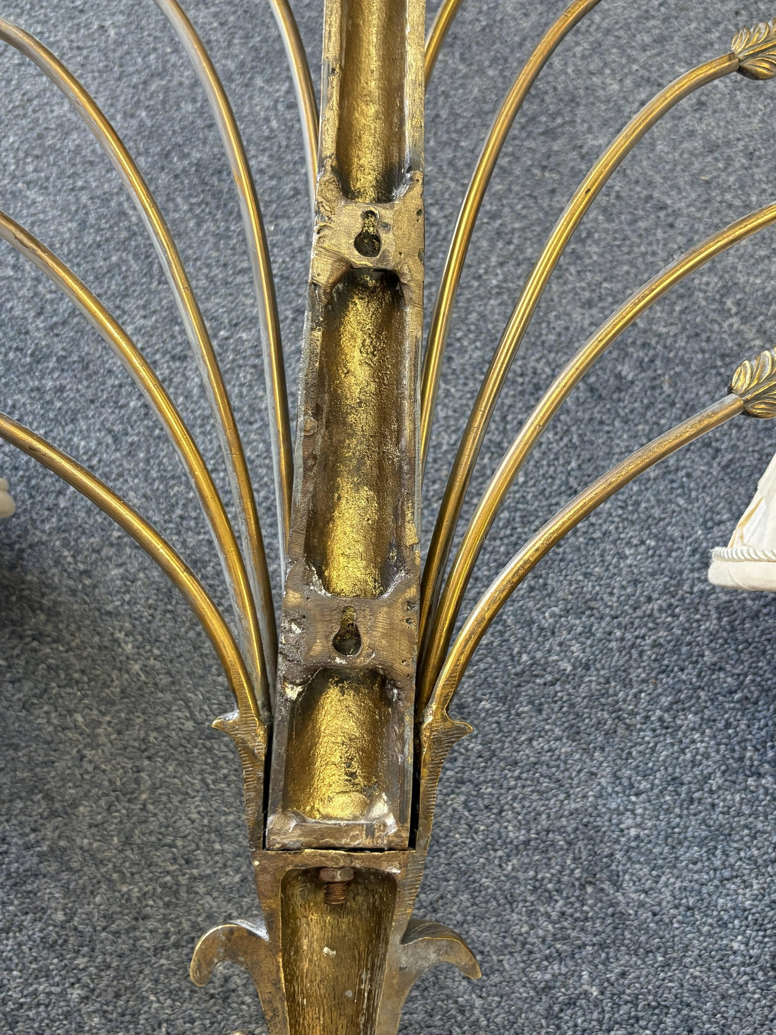 Vintage Large La Barge Hollywood Regency Style Brass 2-Light Wall Sconces - A Pair - 11