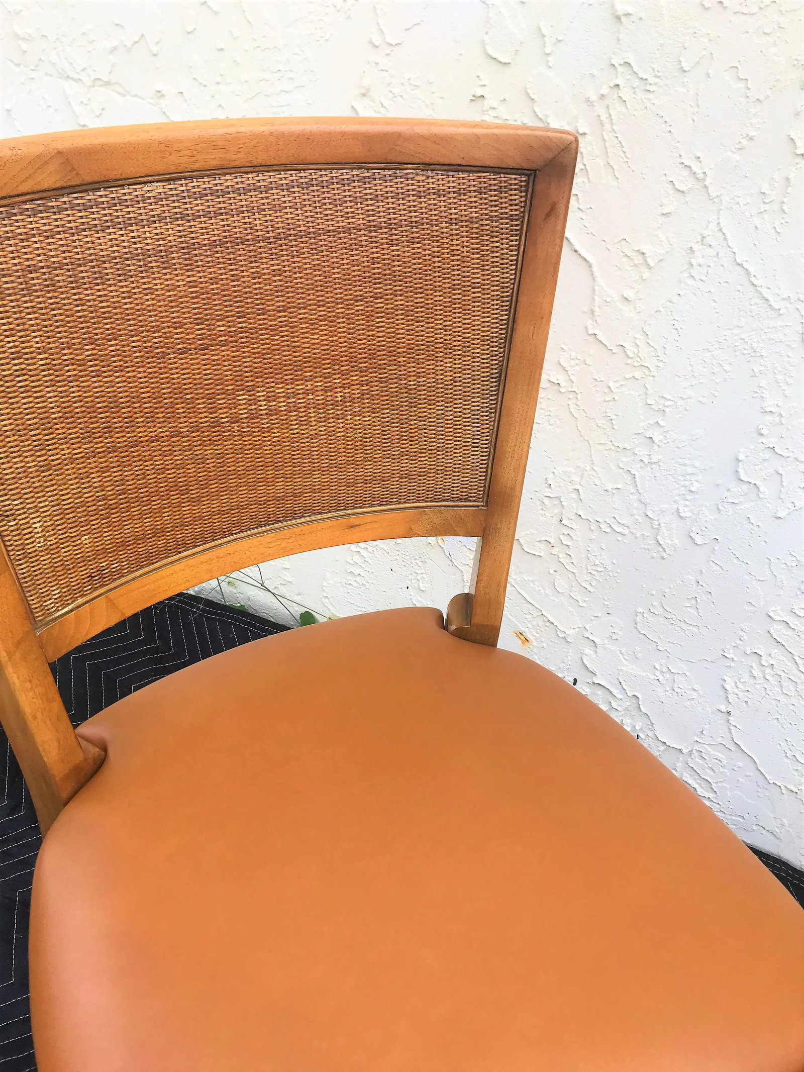 Mid-Century Modern William A. Berkey for John Widdicomb Walnut Side Chairs With Faux Leather Seats - - 8