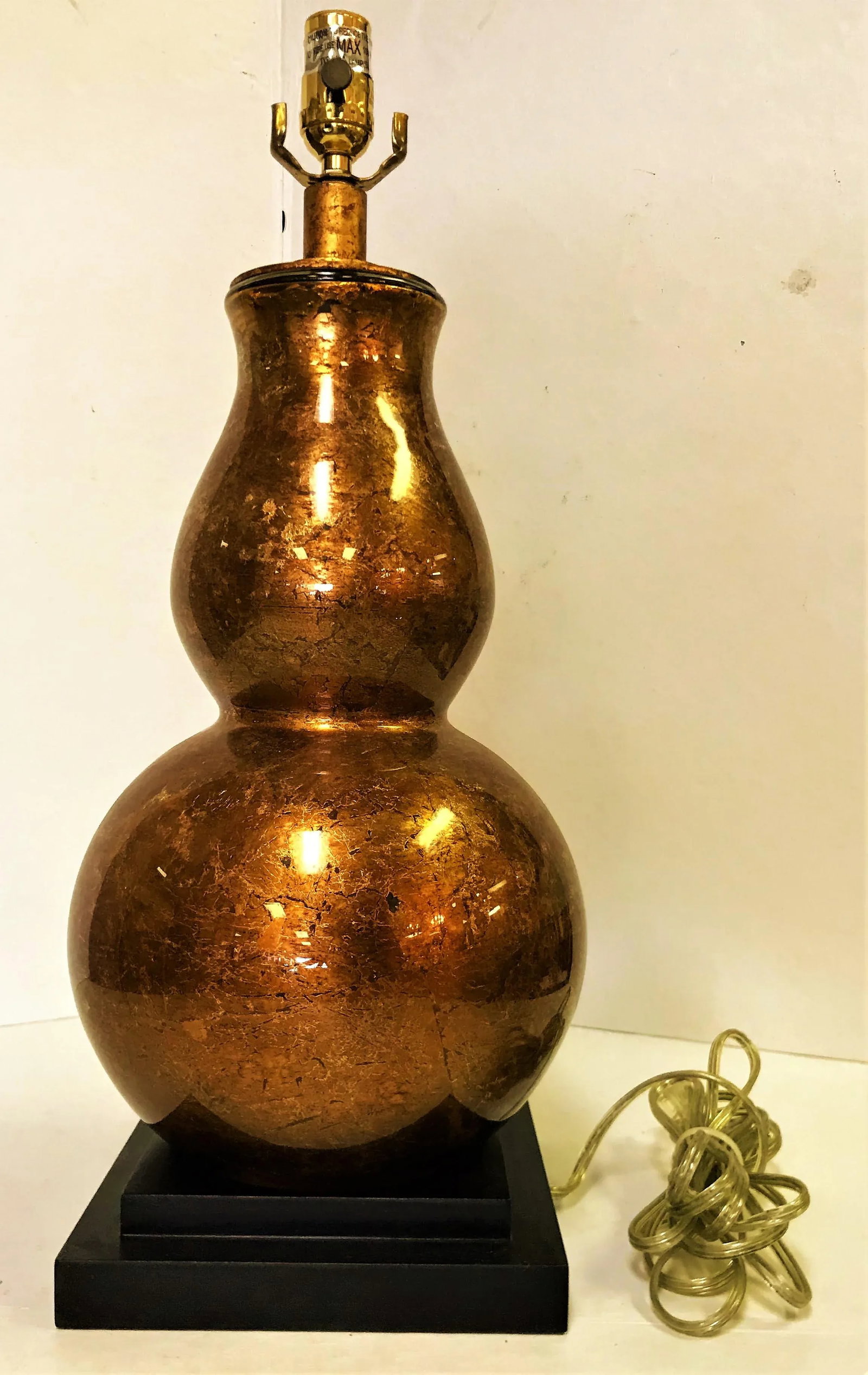 Vintage Large Thomas O'Brien for Visual Comfort Double Gourd Glass Lamp - 7