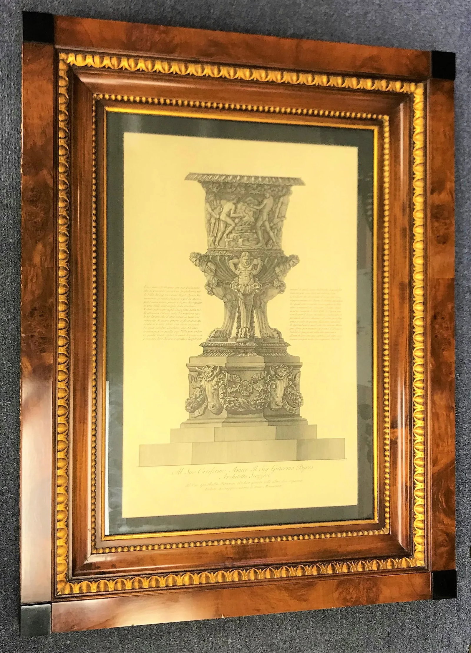 Giovanni Battista Piranesi Urn Etching in Frame - 13