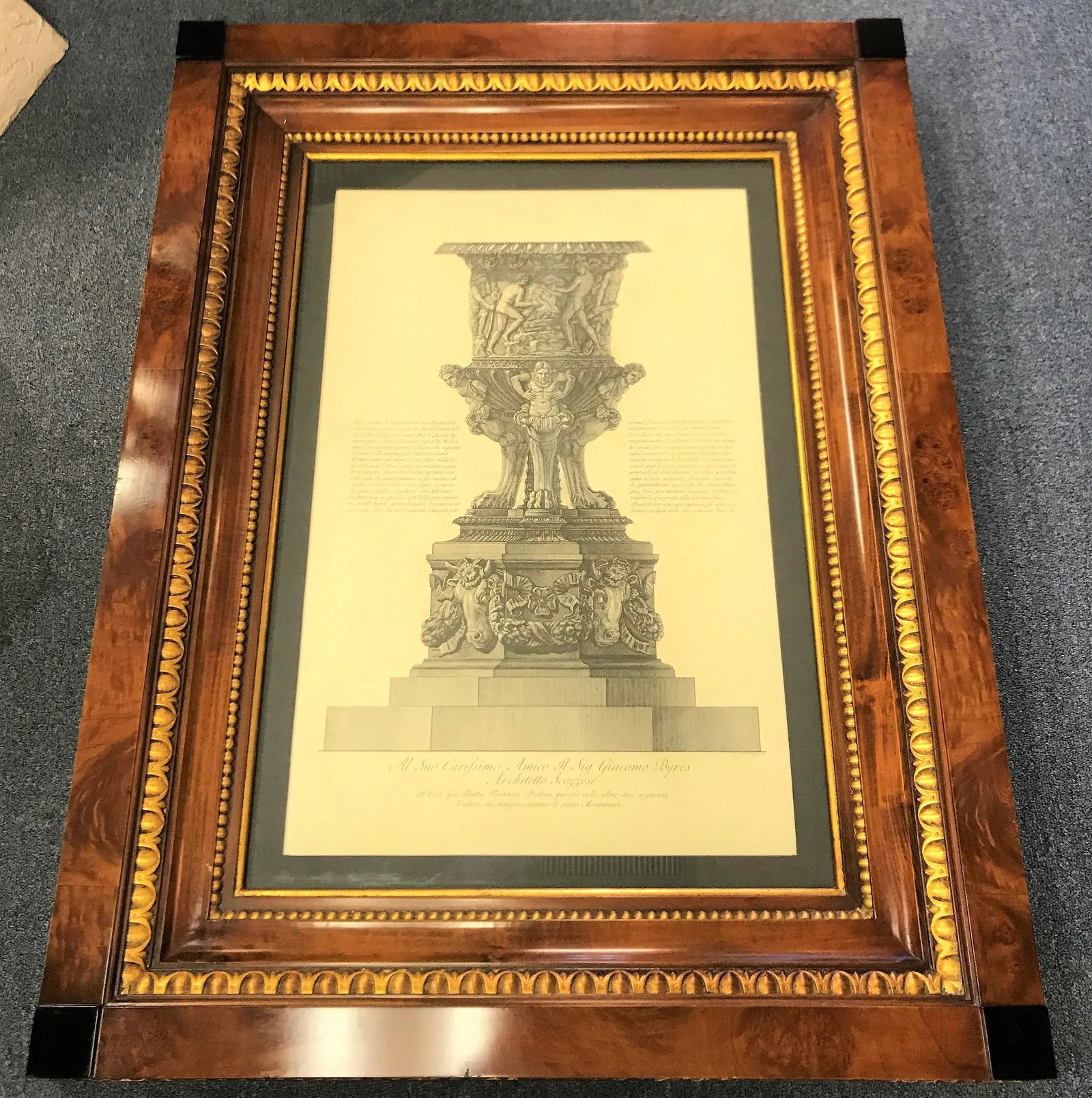Giovanni Battista Piranesi Urn Etching in Frame - 2