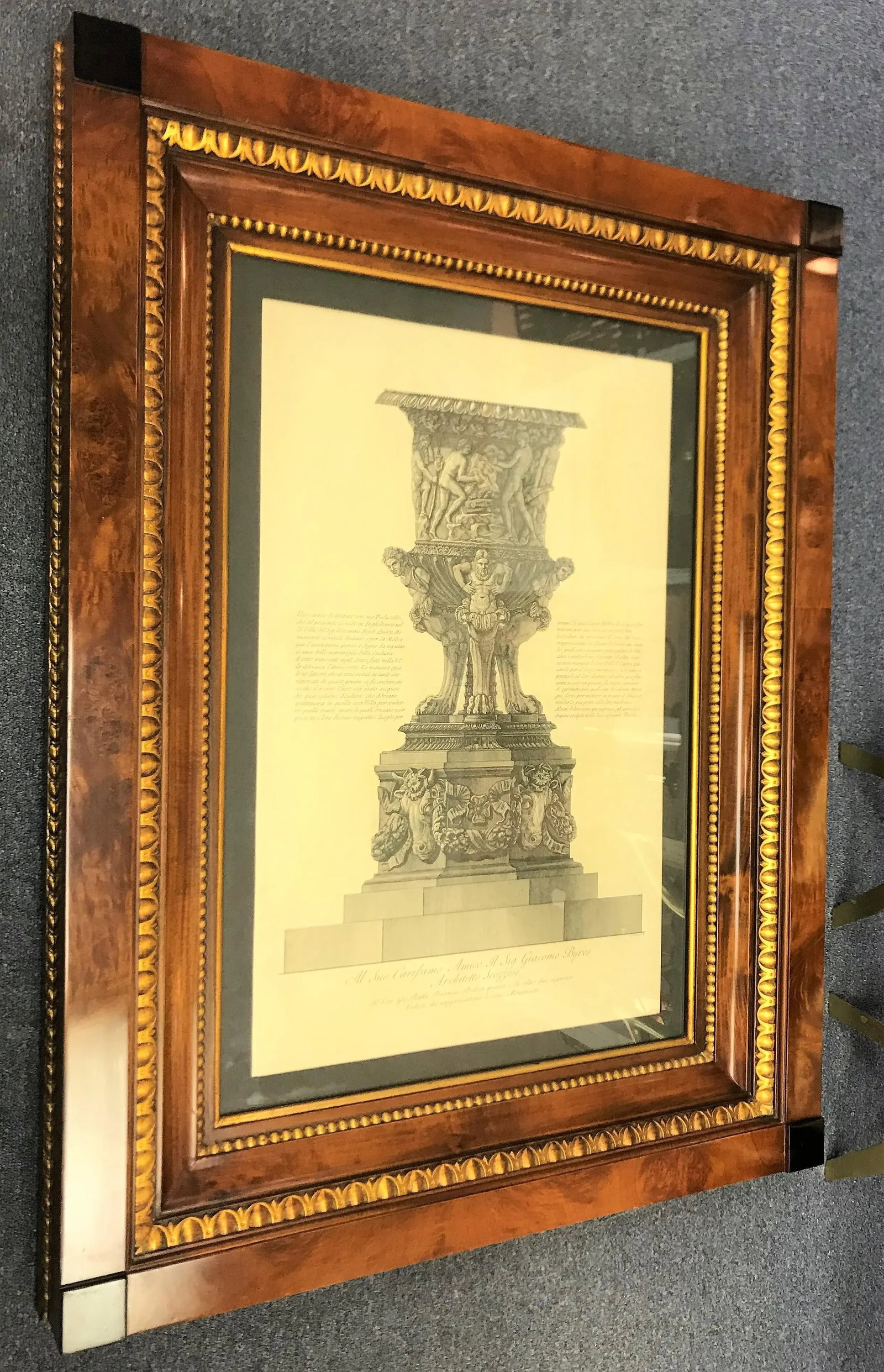 Giovanni Battista Piranesi Urn Etching in Frame - 3