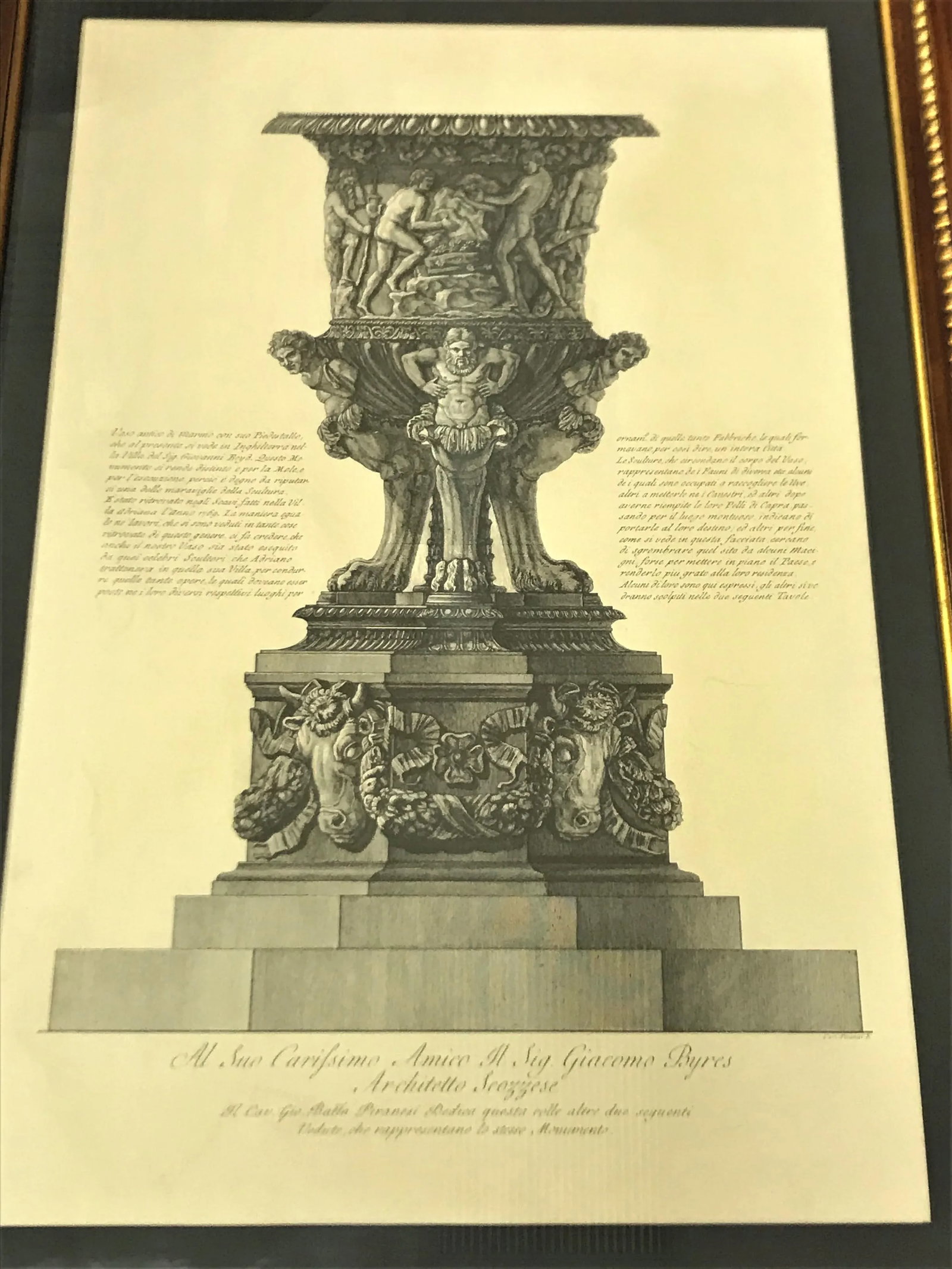Giovanni Battista Piranesi Urn Etching in Frame - 9