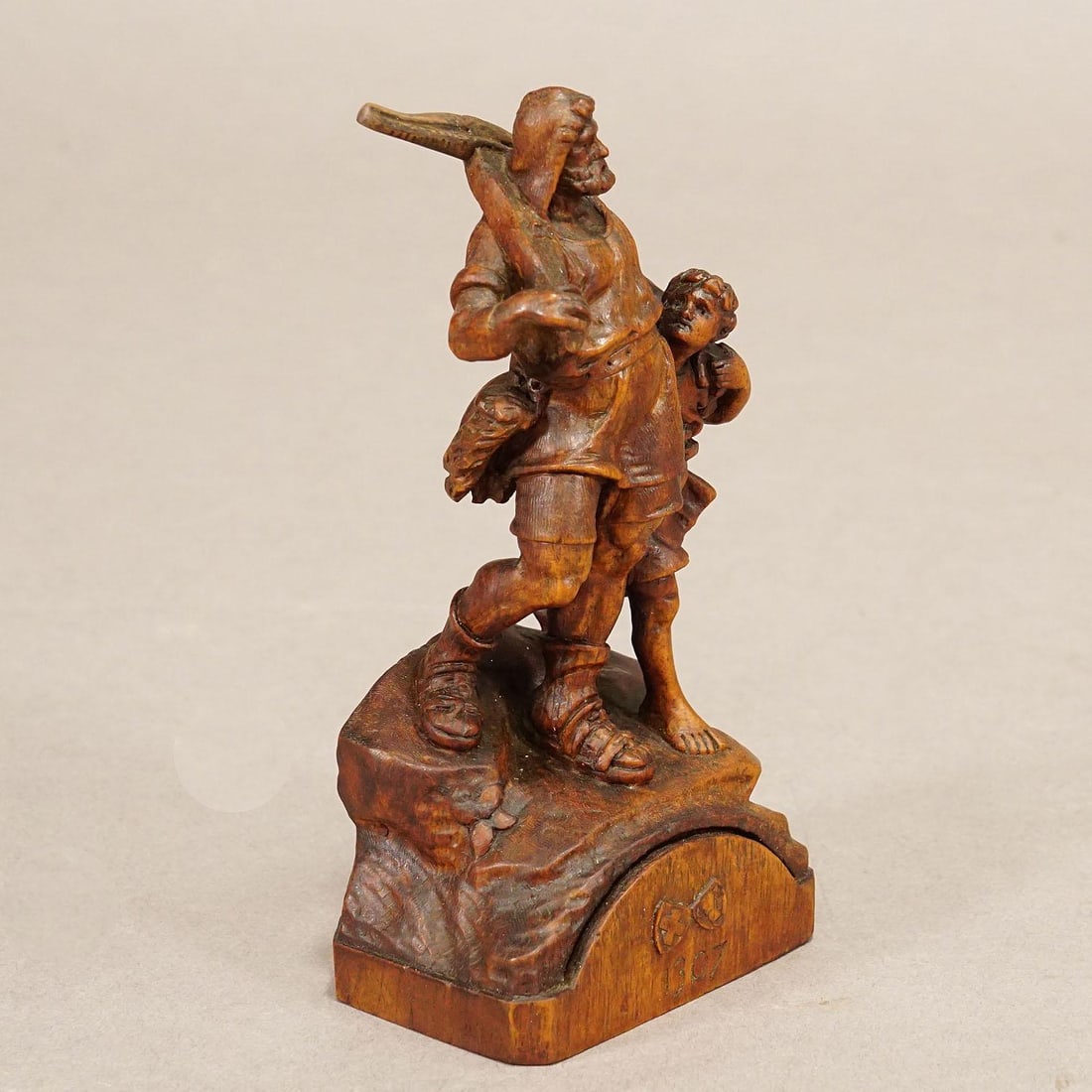 Antique Wooden Statue of Wilhelm Tell, Brienz Ca. 1900 - 2