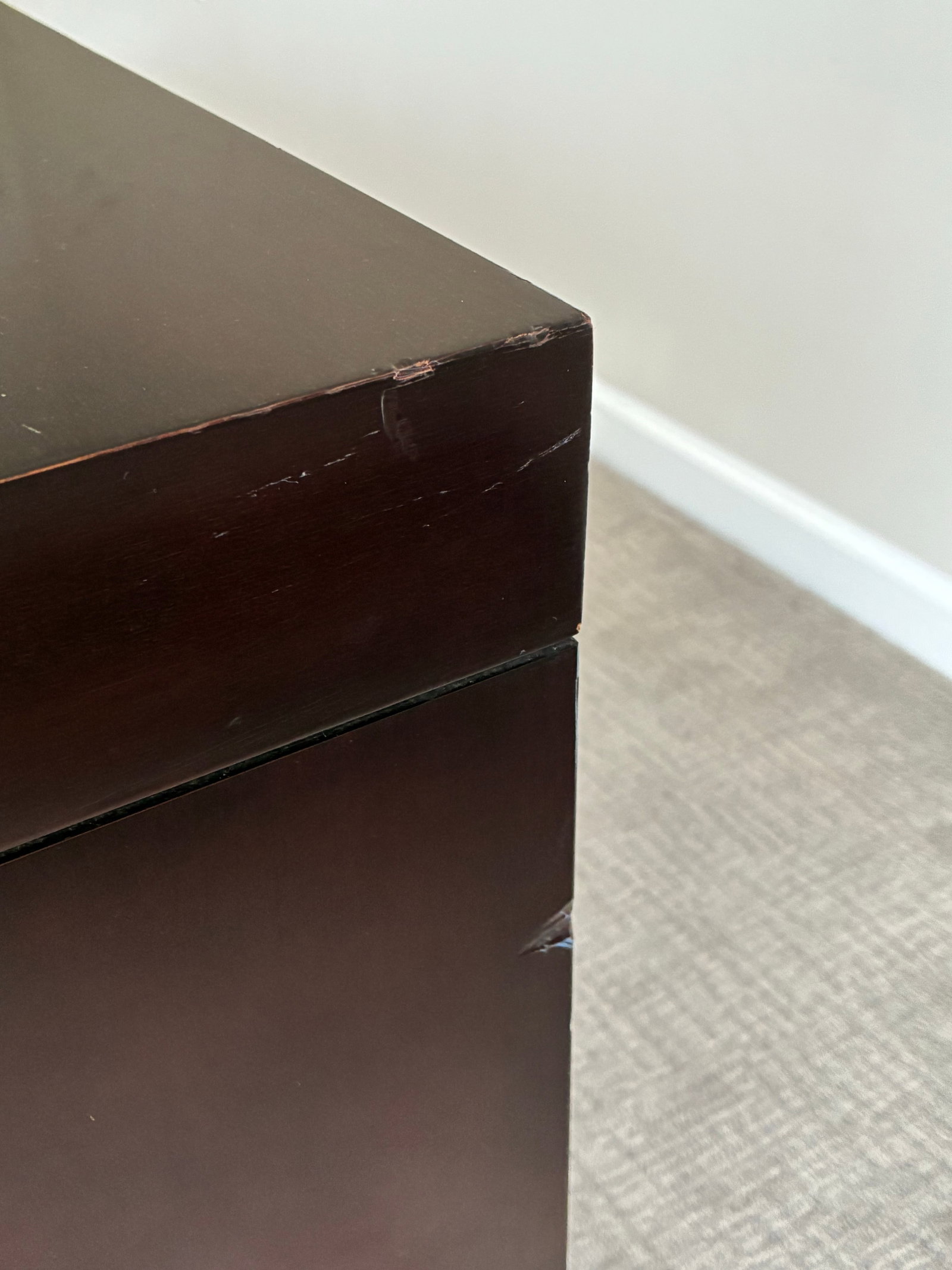 Late 20th Century Barbara Barry for Baker Dark Mahogany Modern Side Table / Nightstand With Pull-Out - 9