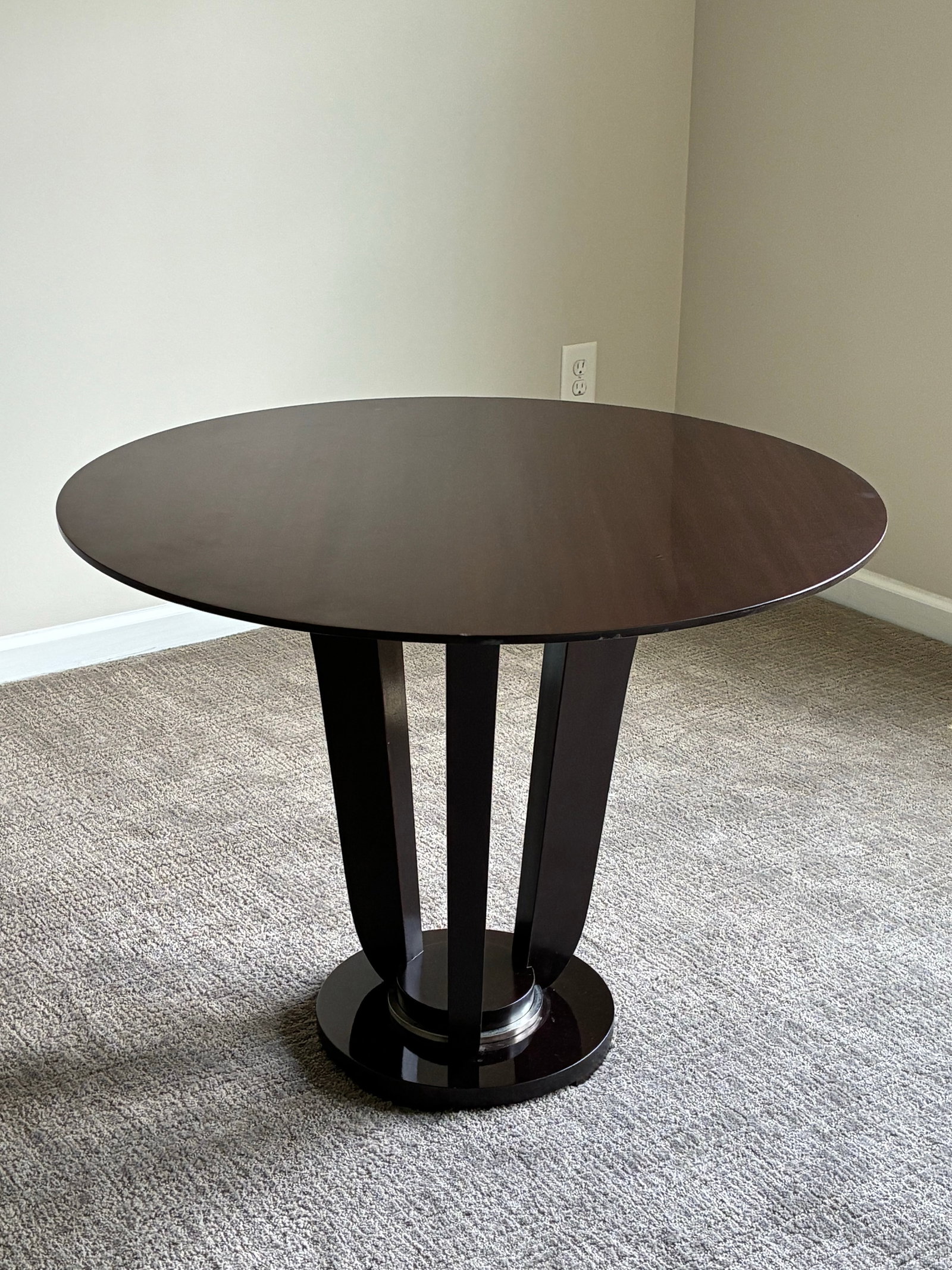 Vintage Baker Furniture Mahogany Pedestal Side Table Barbara Barry Collection - 2