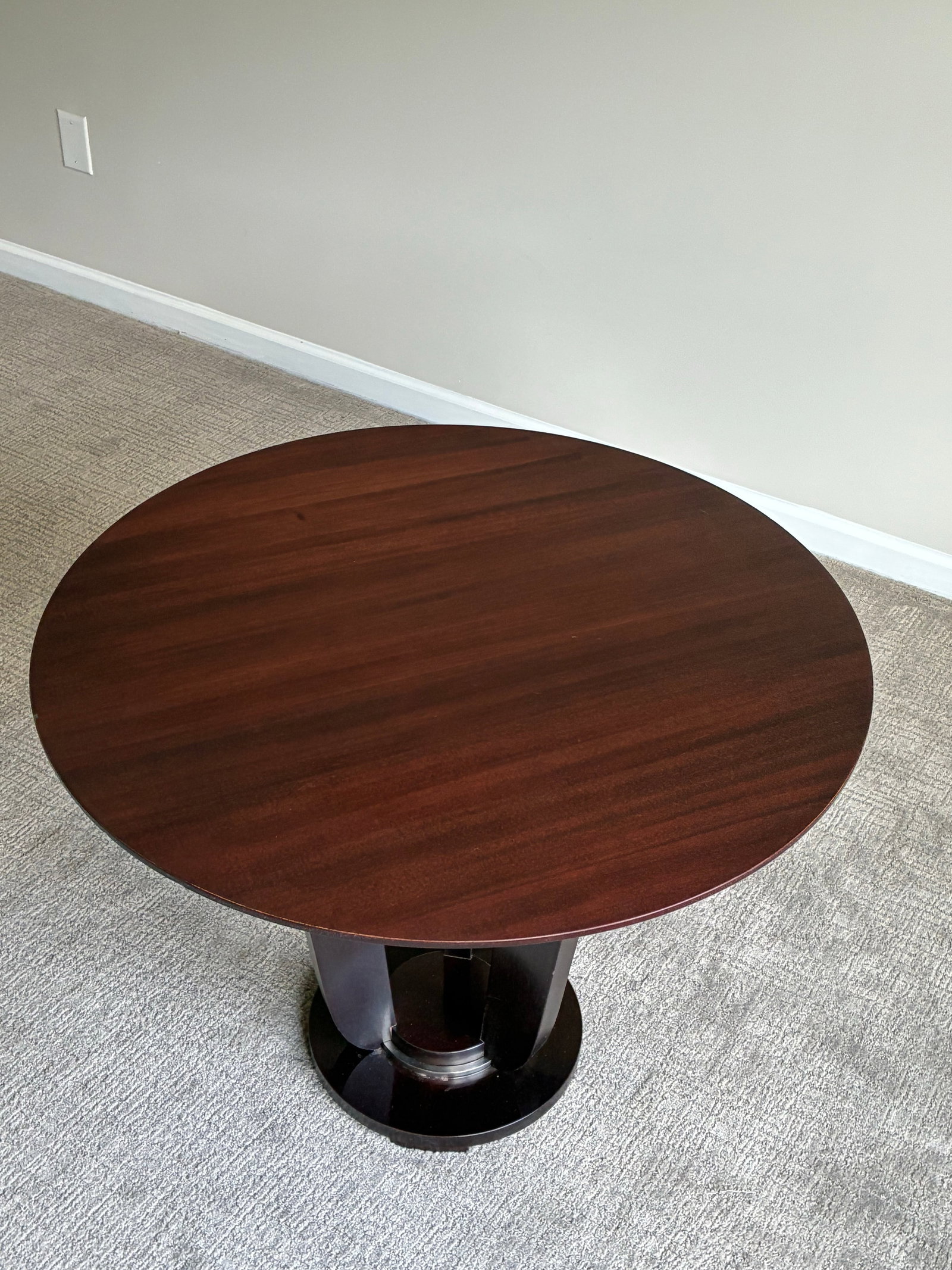 Vintage Baker Furniture Mahogany Pedestal Side Table Barbara Barry Collection - 3