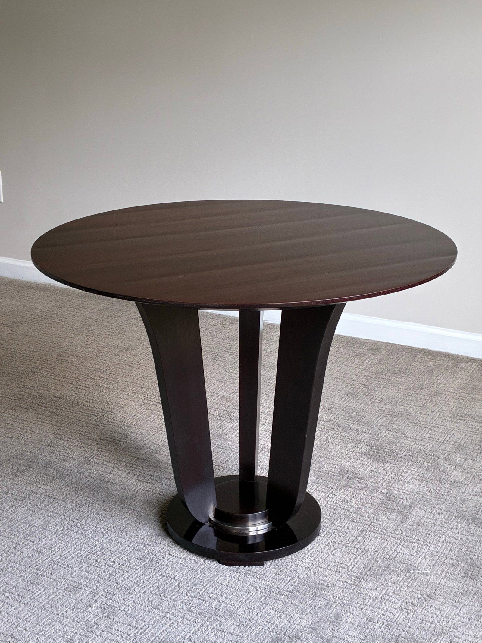 Vintage Baker Furniture Mahogany Pedestal Side Table Barbara Barry Collection - 4