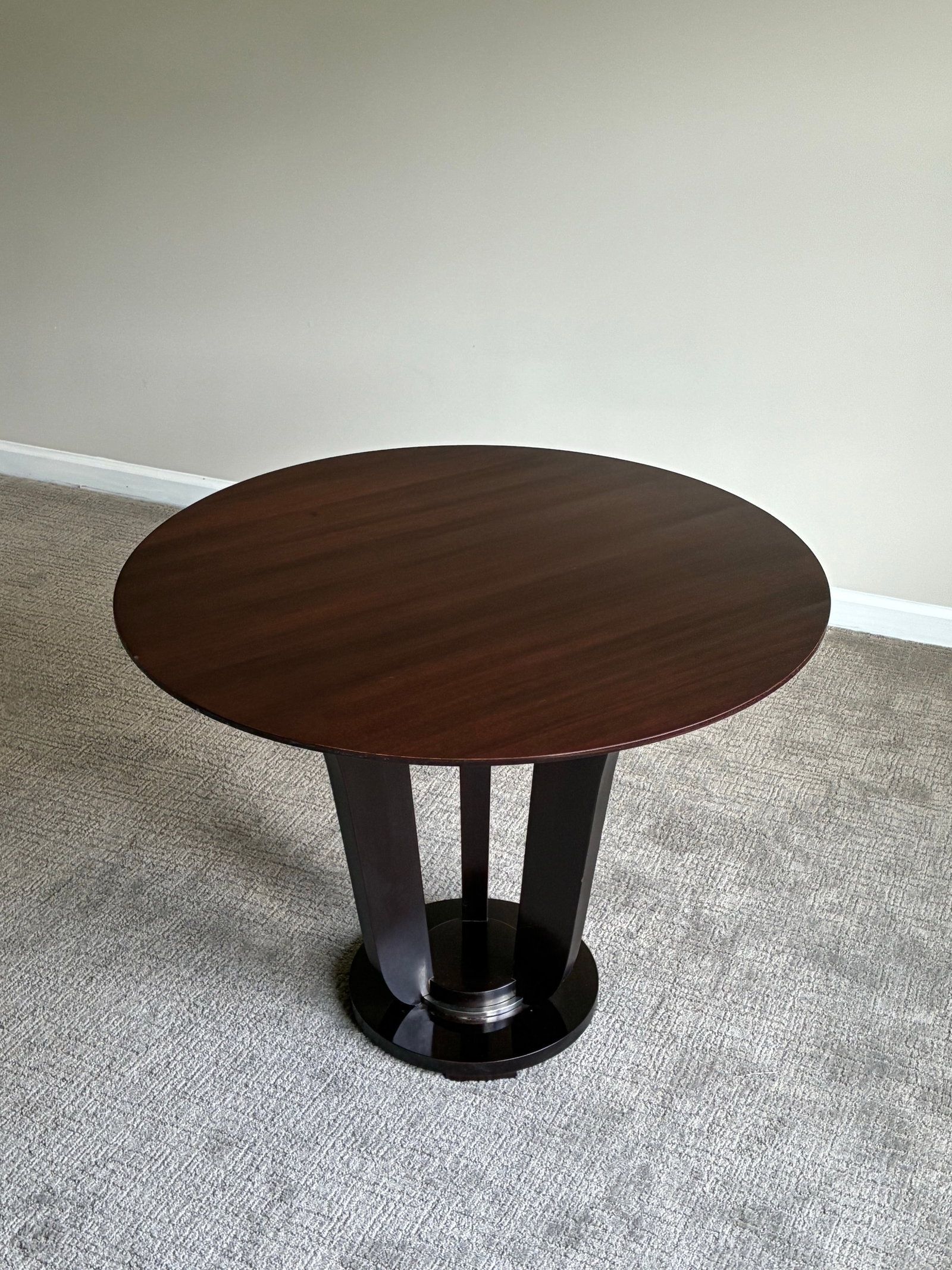 Vintage Baker Furniture Mahogany Pedestal Side Table Barbara Barry Collection - 5