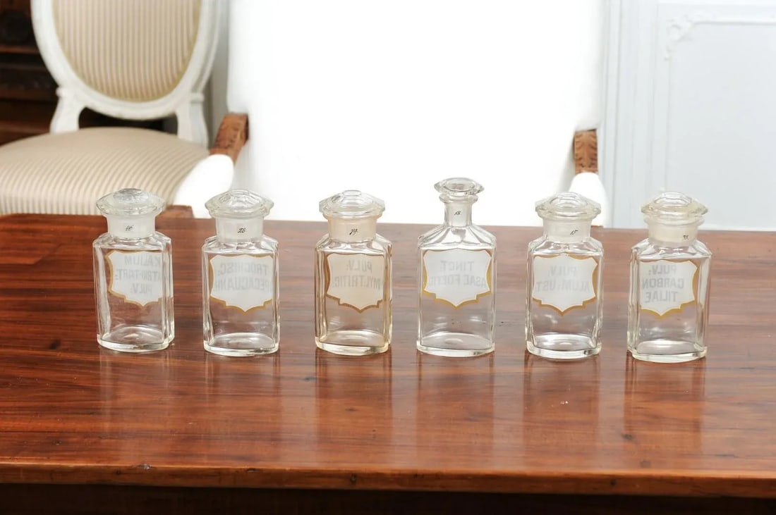 1840s French Louis-Philippe Period Glass Apothecary Jar with Latin Label - 10