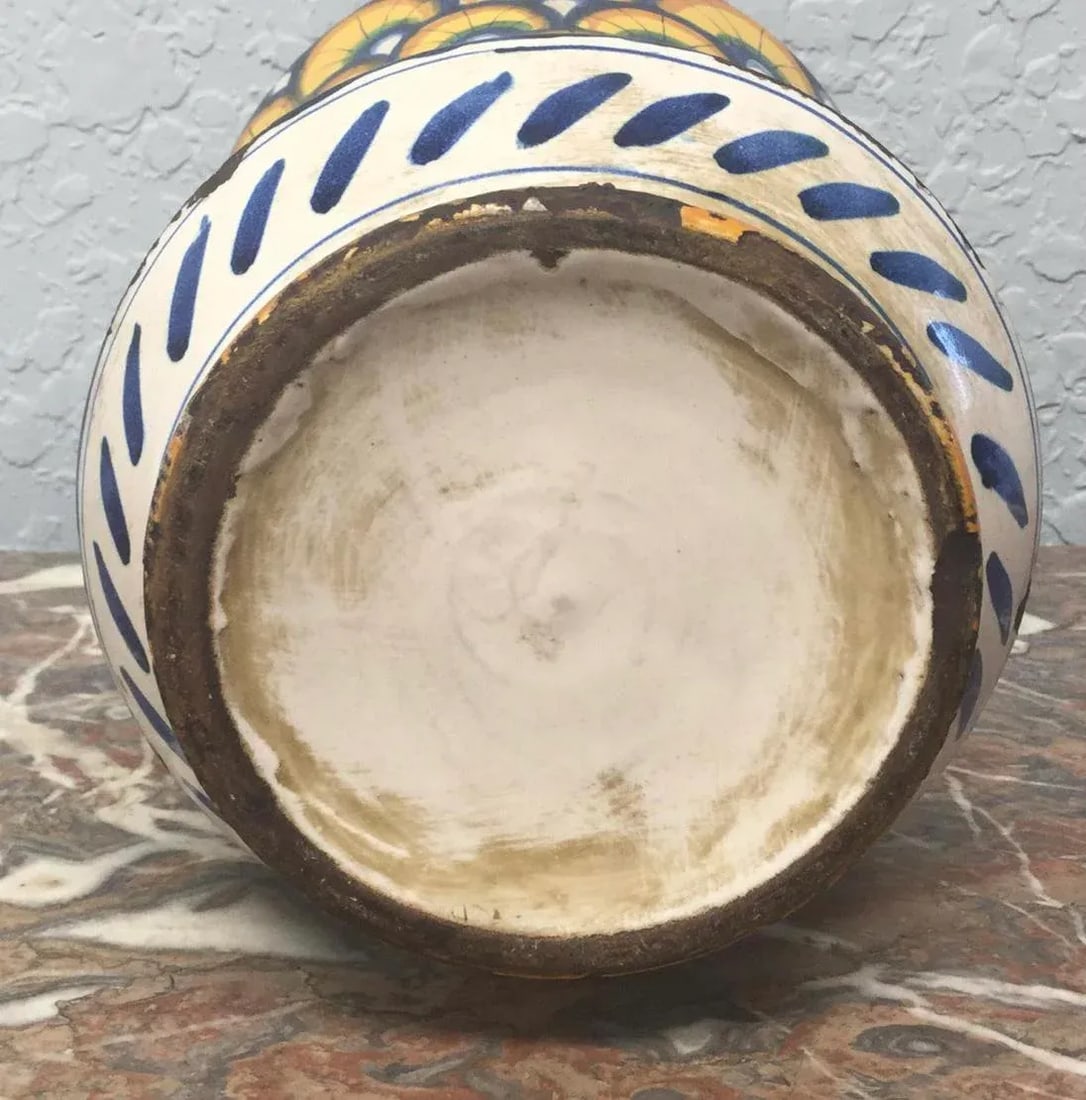 17th Century Italian Yellow Maiolica Pottery Albarello Drug Jar - 3