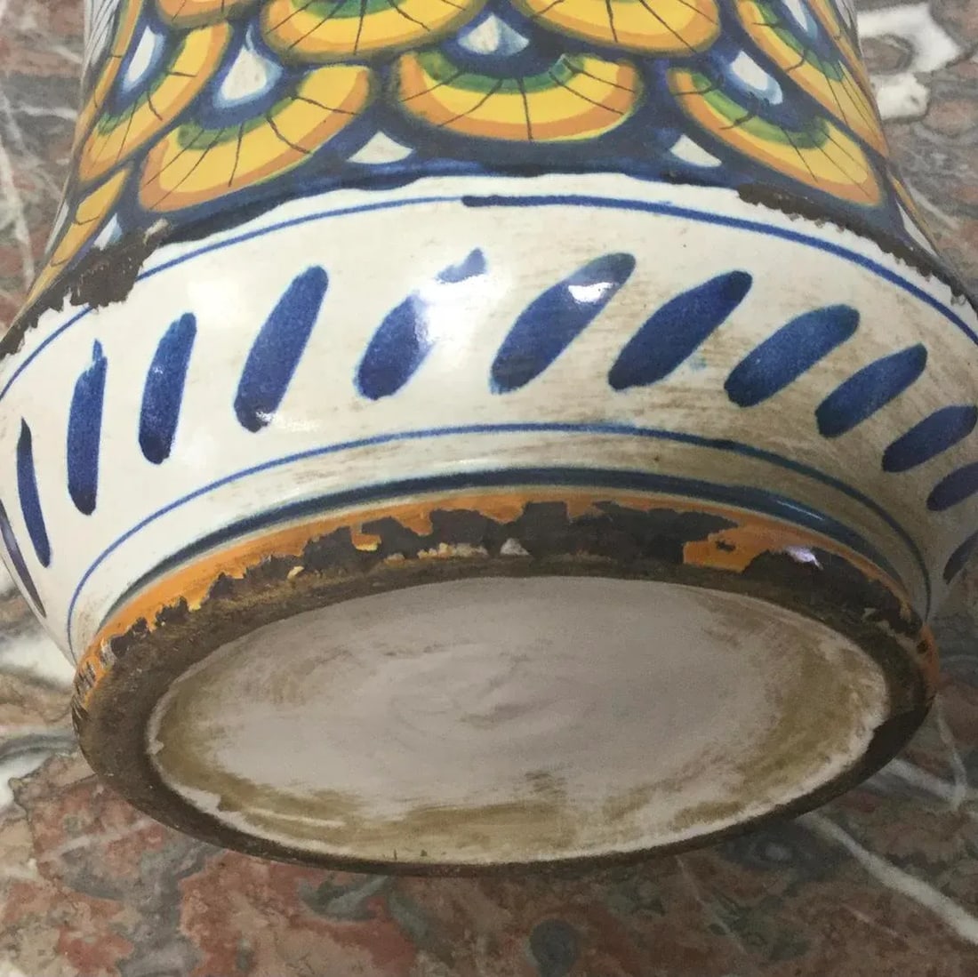 17th Century Italian Yellow Maiolica Pottery Albarello Drug Jar - 7