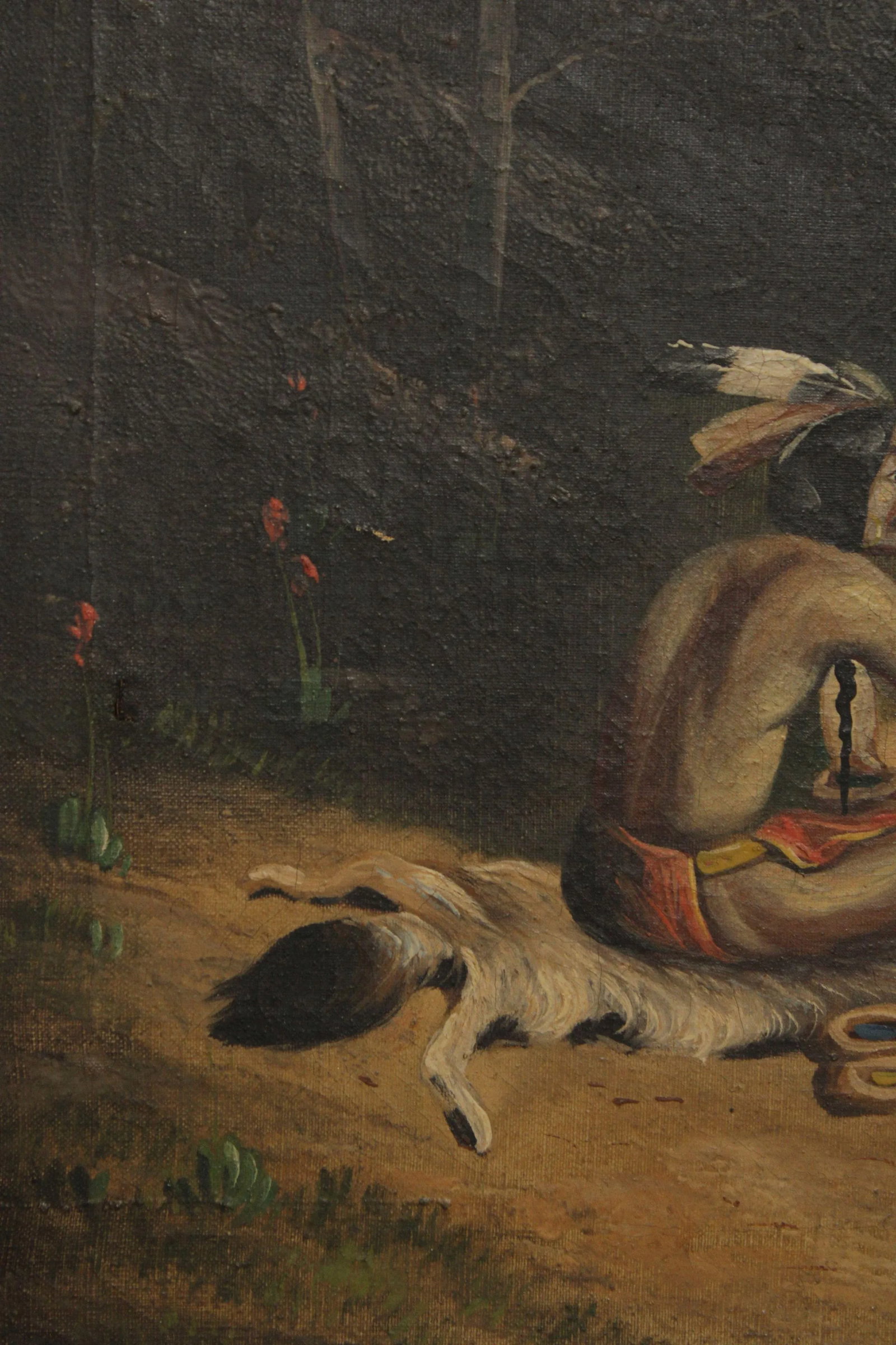 Early 20th C. Native American Oil Painting - 10